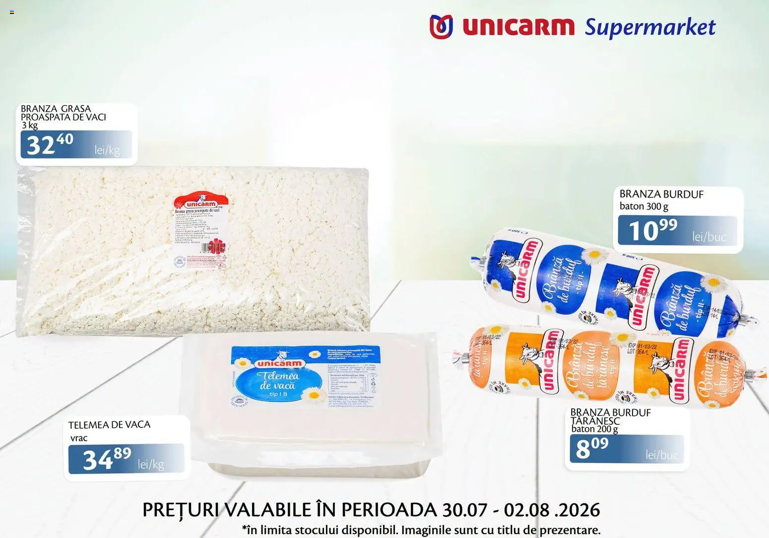 Noul catalog Unicarm – valabil de la 30.07.2026 | Pagină: 5 | Produse: Brânză