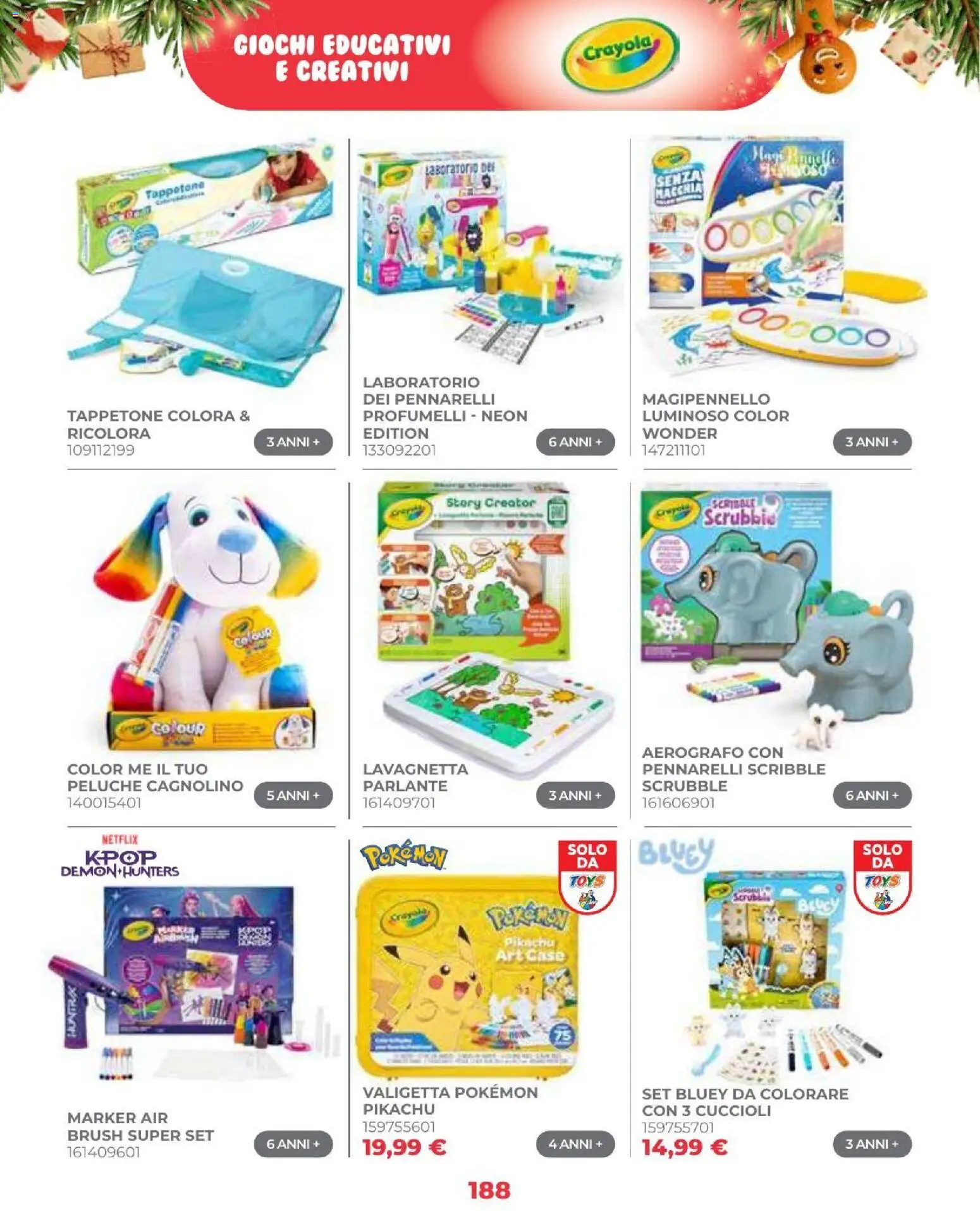 Volantino Toys Center del 16/10/2026 | Pagina: 190 | Prodotti: Peluche, Pennarelli, Valigetta