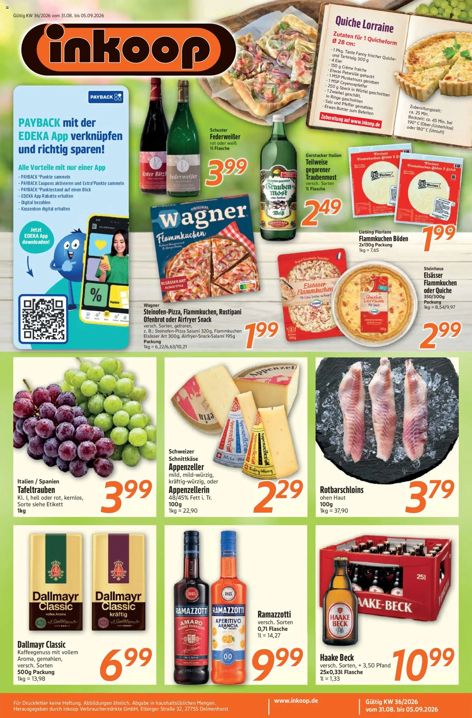 Inkoop Prospekt – gültig ab 31.08.2026 | Seite: 1 | Produkte: Dallmayr, Salz, Pfeffer, Ramazzotti
