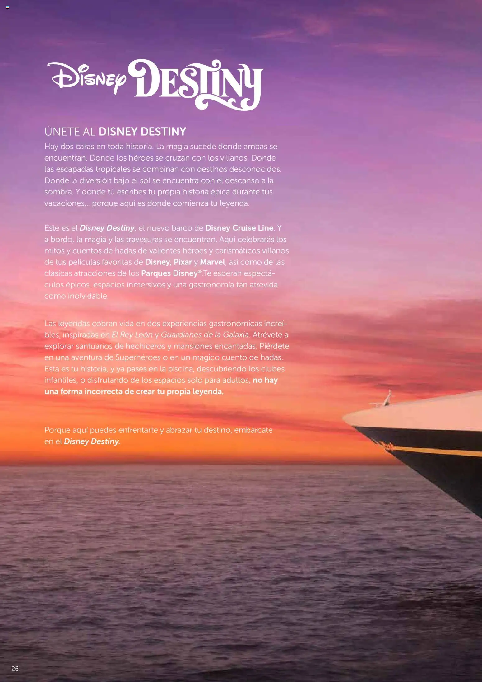 Viajes El Corte Inglés Disney Cruise Line │ válido desde el 07.04.2026 | Página: 26 | Productos: Té