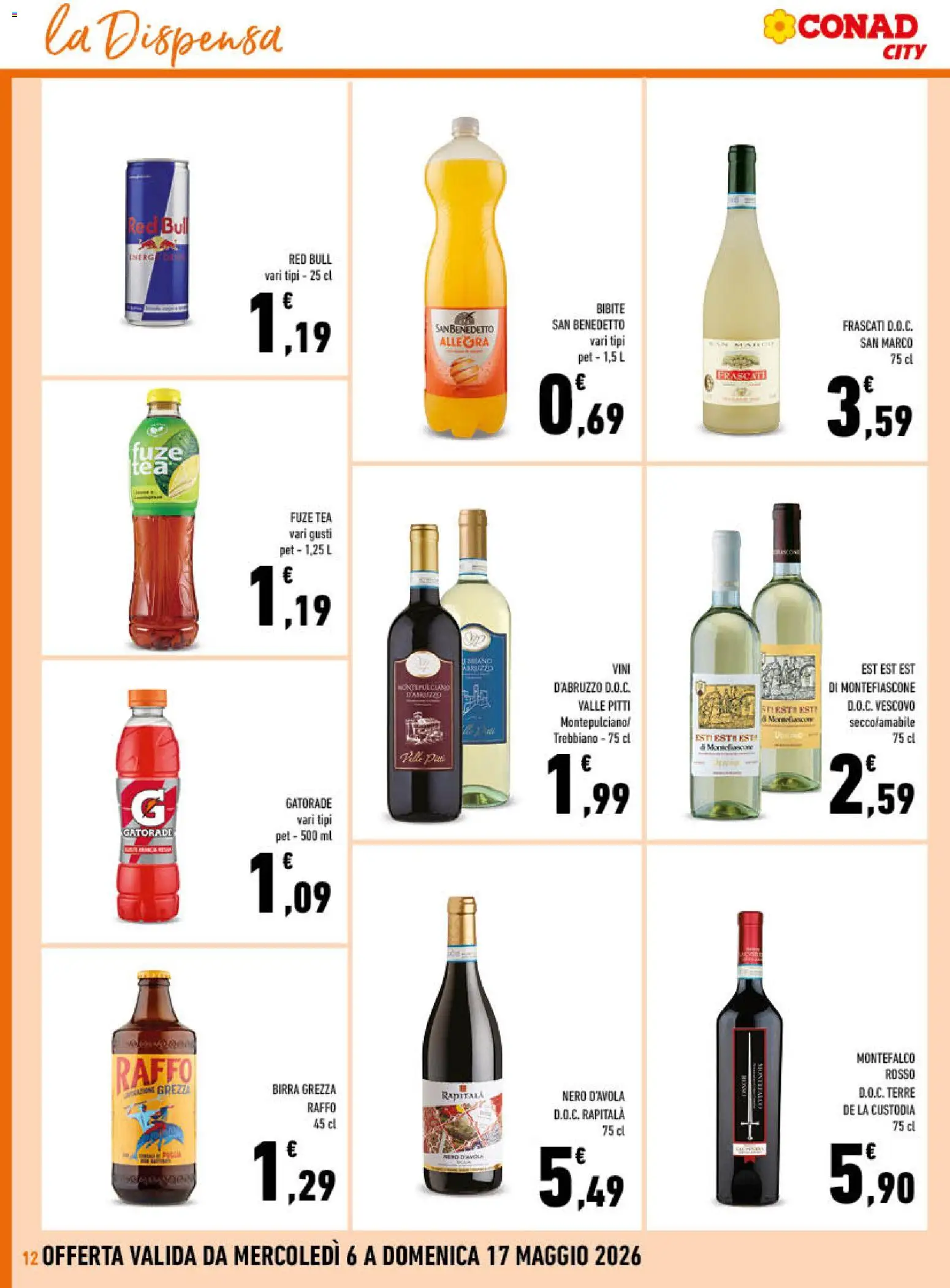 Volantino Conad del 06.05.2026 | Pagina: 12 | Prodotti: Birra, Bibite, Red Bull