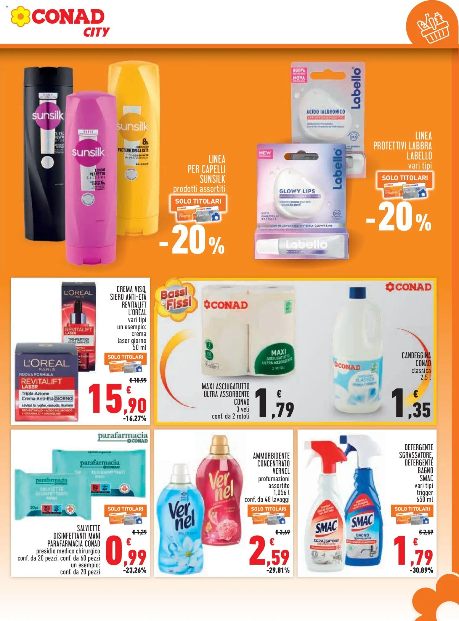Volantino Conad del 21.05.2026 | Pagina: 15 | Prodotti: Crema, Ammorbidente, Candeggina, Sgrassatore