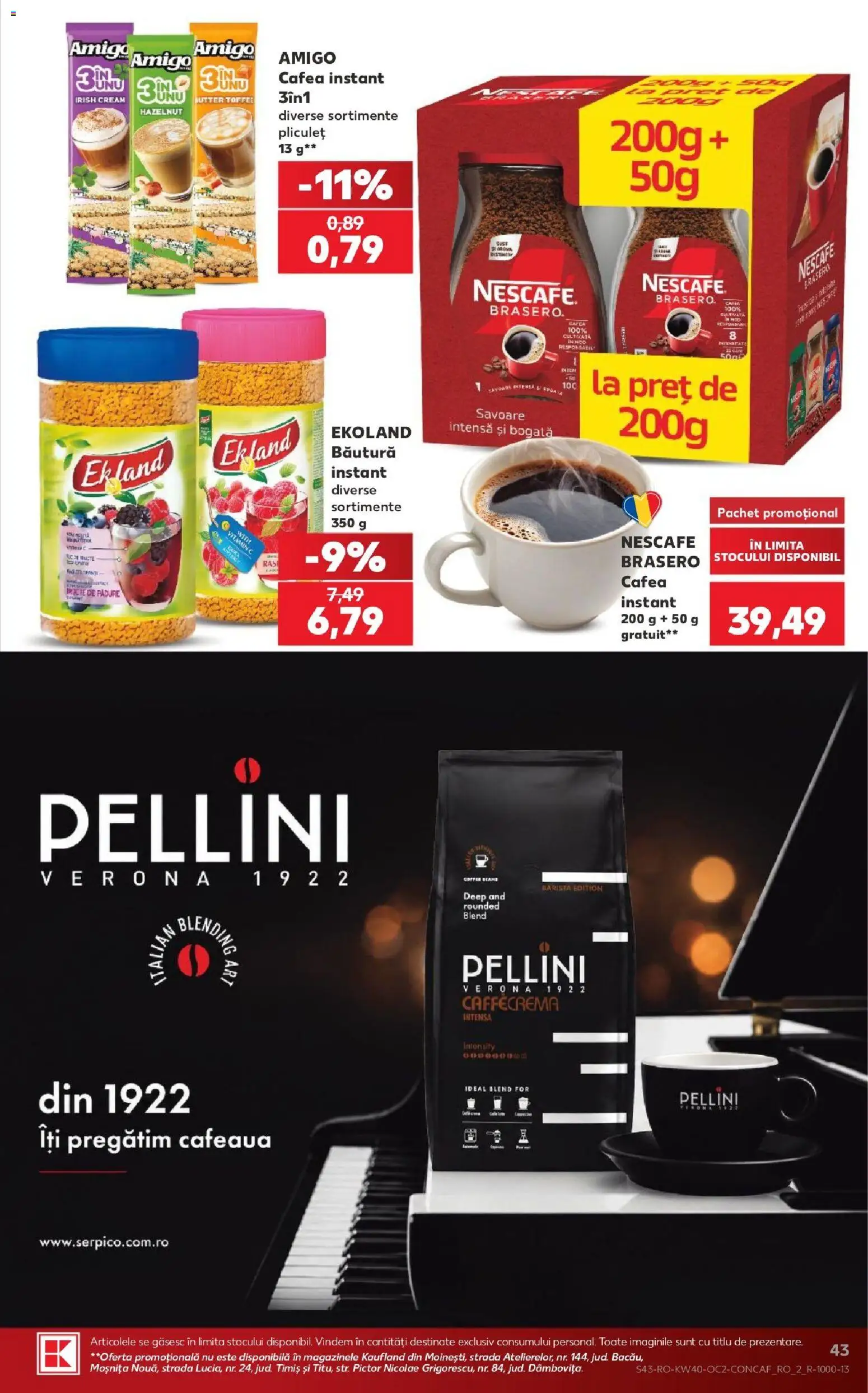 Kaufland RO akciós ujság - amely érvényes a következő dátumtól: 2026.09.30. | Oldal: 43 | Termékek: Nescafé