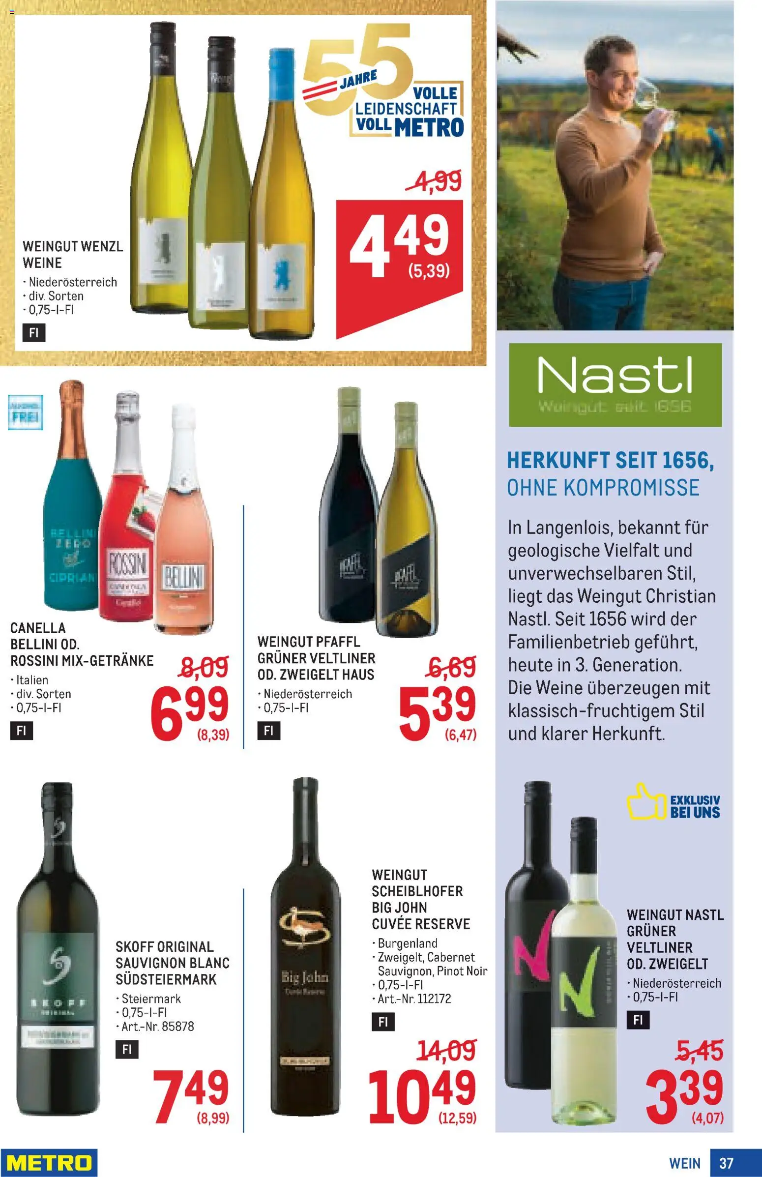 Metro angebote Profi gültig ab 23.07.2026 | Seite: 37 | Produkte: Wein