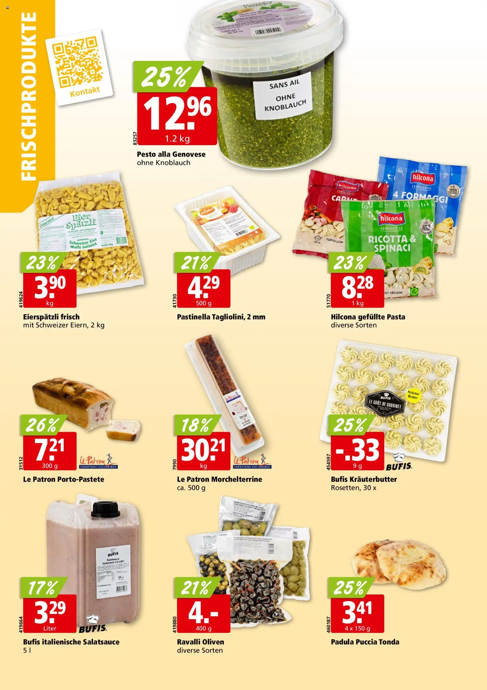 Aligro aktionen Schlieren, Gossau SG, Frauenfeld, Rapperswil-Jona, Sargans, Bern – gültig ab 03.08.2026 | Seite: 12 | Produkte: Kräuterbutter, Butter, Pasta, Knoblauch