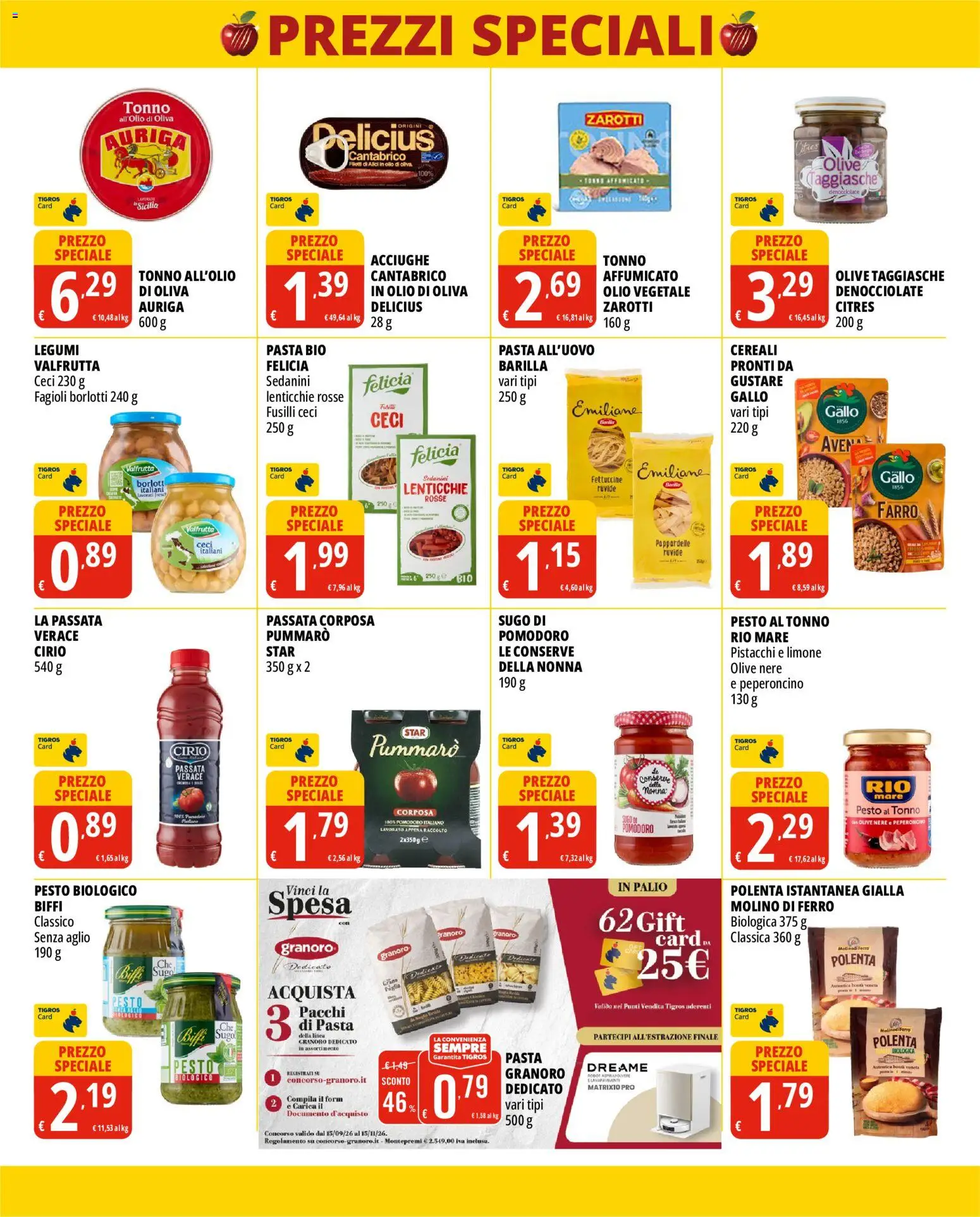 Volantino Tigros del 28/10/2026 | Pagina: 4 | Prodotti: Pesto, Conserve, Sugo, Alici