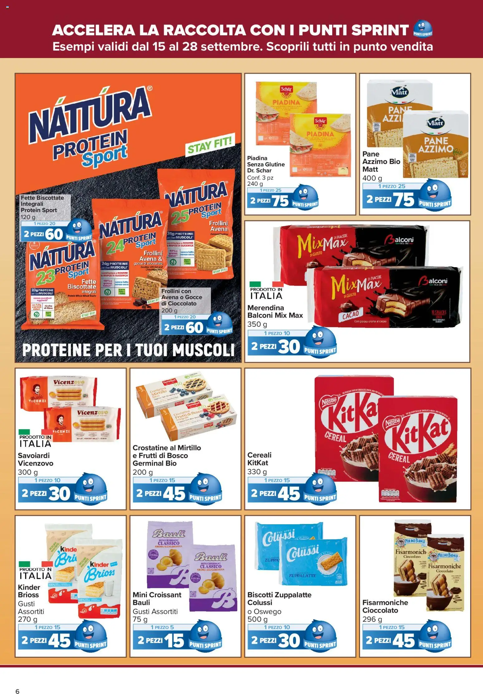 Volantino Carrefour del 15/09/2026 | Pagina: 6 | Prodotti: Frutti di bosco, Crema, Cereali, Croissant