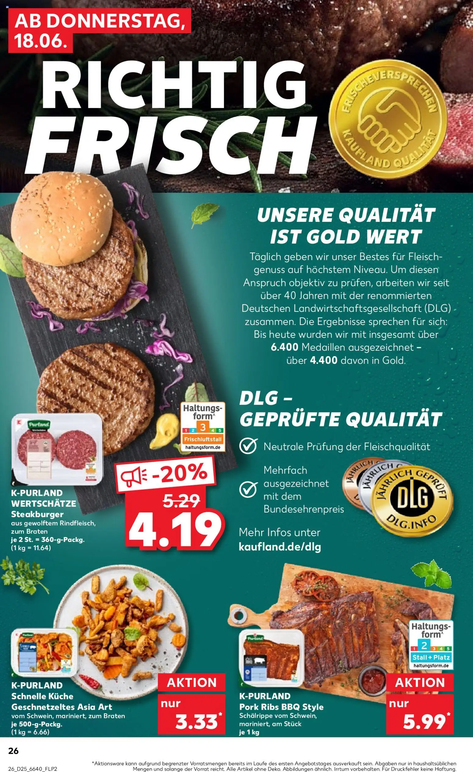 Kaufland Prospekt – gültig ab 18.06.2026 | Seite: 26 | Produkte: Küche, Fleisch, Objektiv