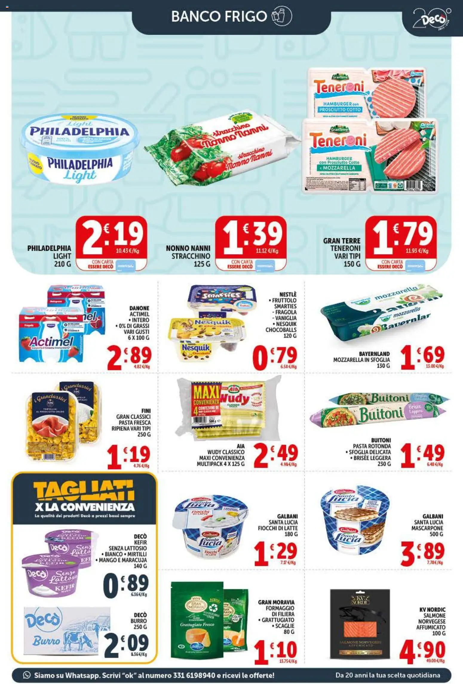 Volantino Decò del 20.05.2026 | Pagina: 5 | Prodotti: Fiocchi di latte, Formaggio, Prosciutto, Burro