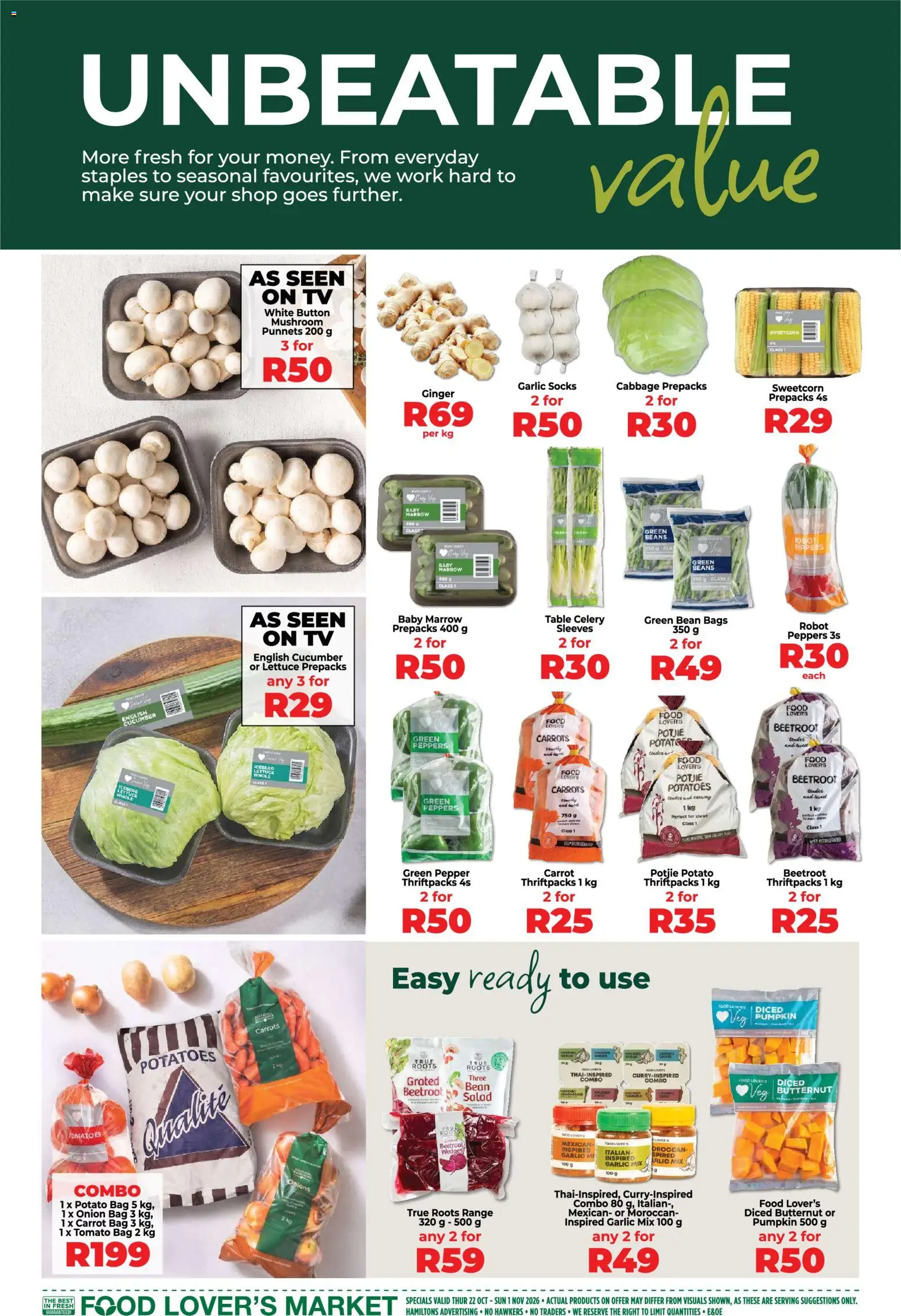 New Food Lover's Market catalogue – valid from 22/10/2026 | Page: 2 | Products: Celery, Carrots, Salad, Potatoes