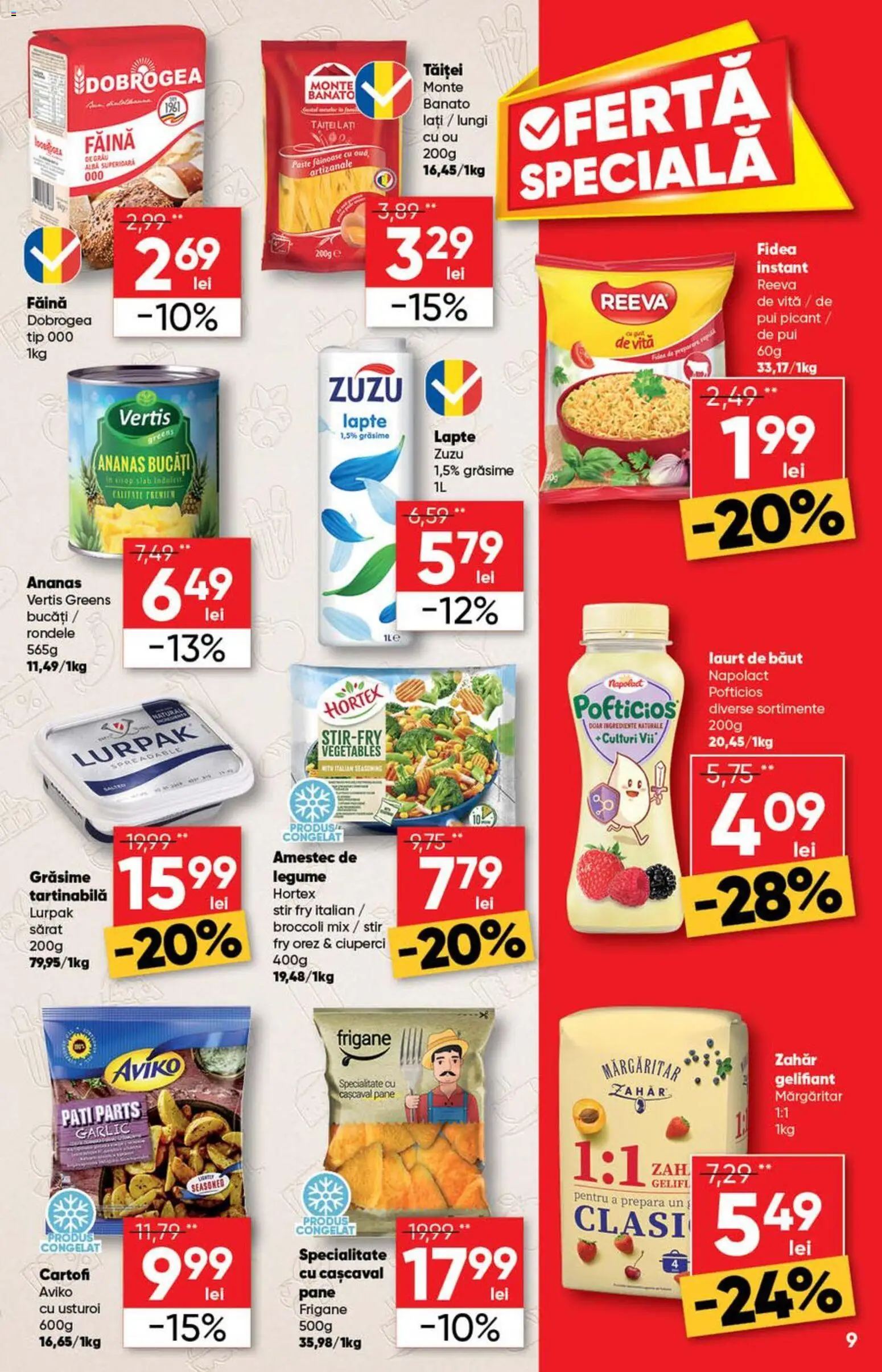 Noul catalog Profi – valabil de la 27.05.2026 | Pagină: 9 | Produse: Hacıyatmaz Kedi Oyuncağı, Lapte, Cartofi, Zahăr
