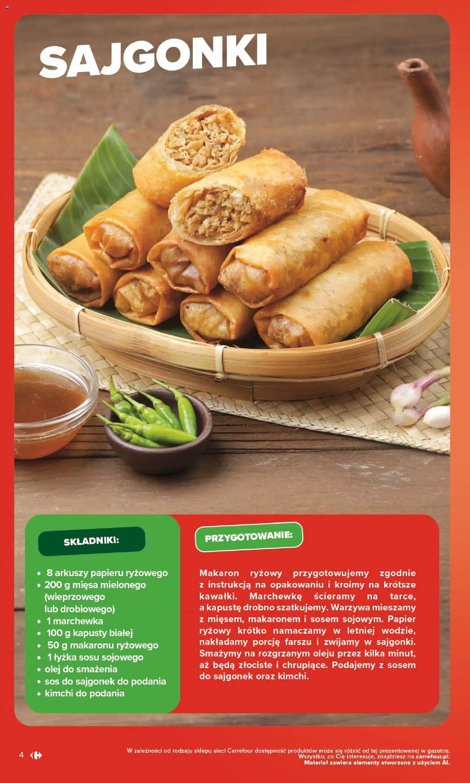Carrefour gazetka - Kuchnia Azjatycka od 27.07.2026 | Strona: 4 | Produkty: Kimchi, Marchewka, Warzywa, Sos