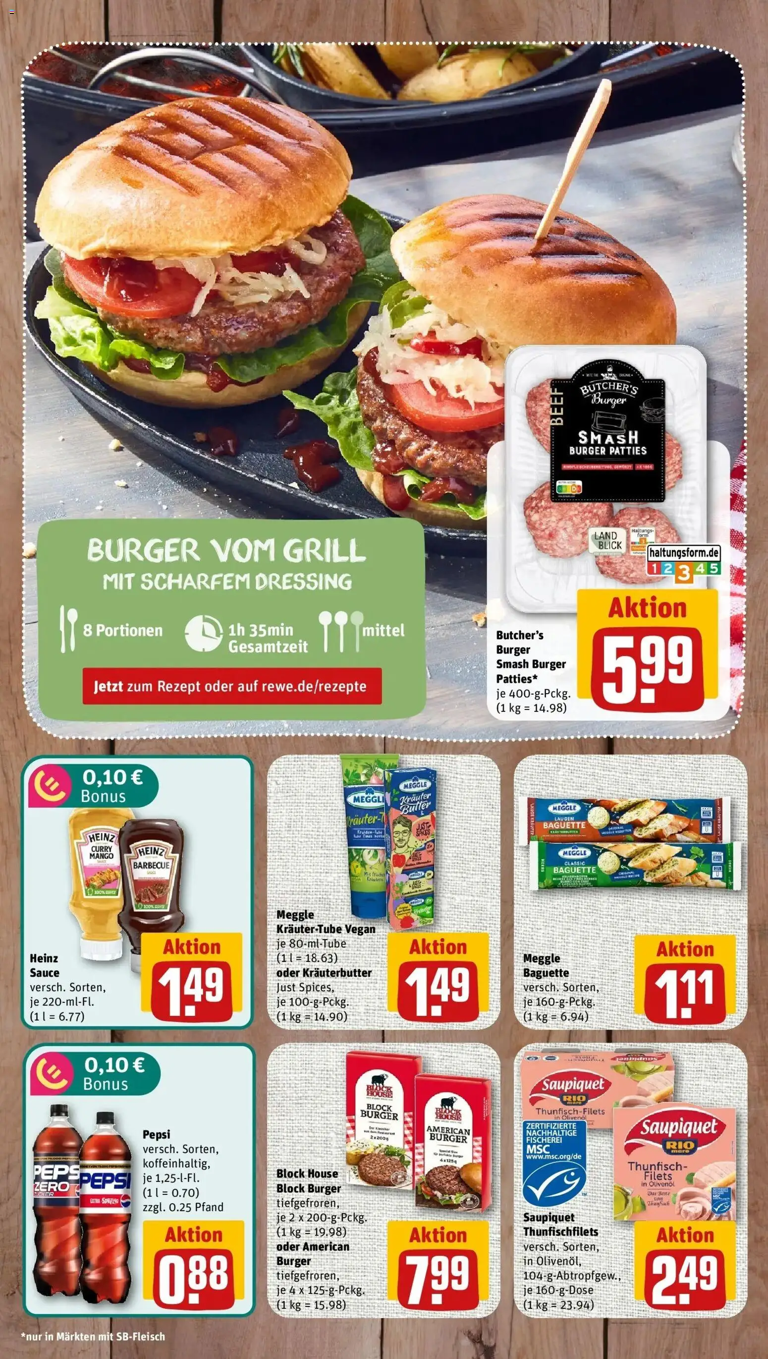 Rewe Prospekt Nordstrand – gültig ab 13.07.2026 | Seite: 2 | Produkte: Grill, Olivenol, Baguette, Pepsi