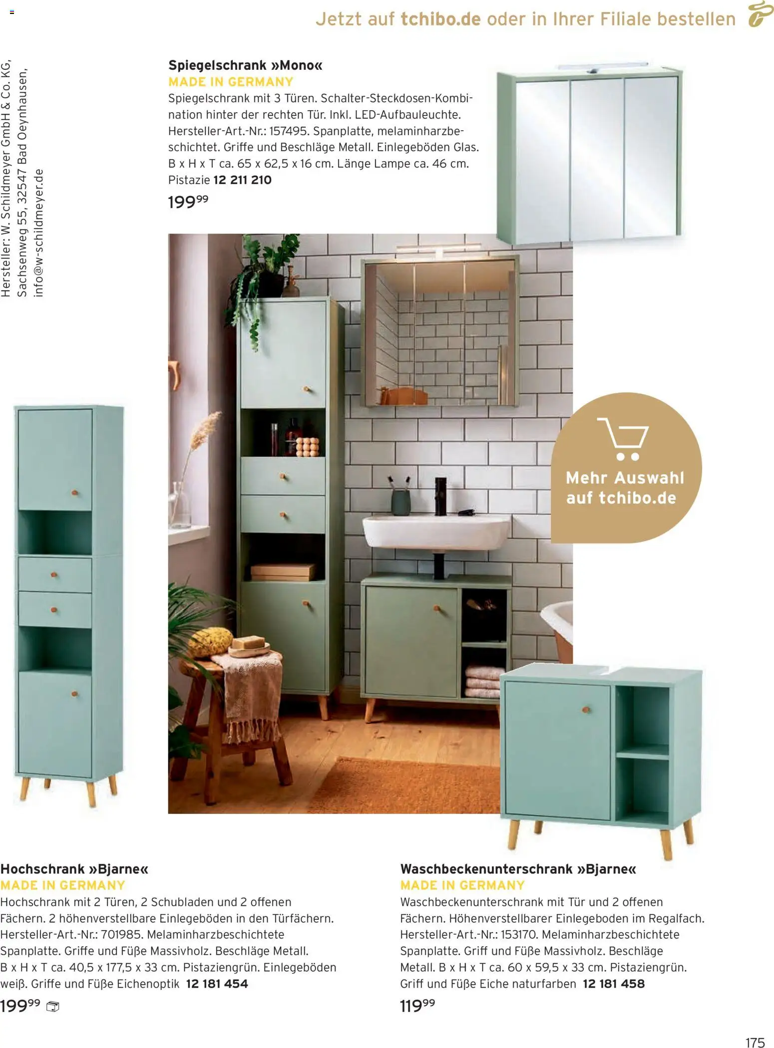 Angebote Tchibo – gültig ab 01.11.2026 | Seite: 175 | Produkte: Tür, Lampe, Spiegelschrank, Hochschrank