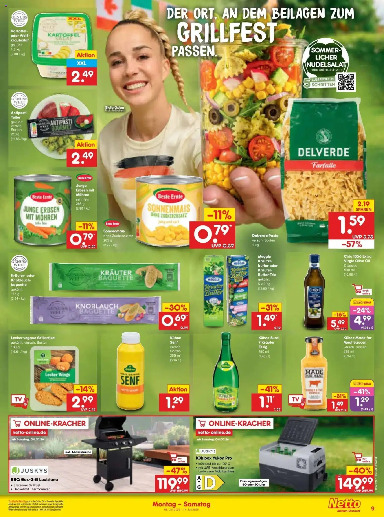 Netto Marken-Discount - Netto: Wochenangebote – gültig ab 05.07.2026 | Seite: 13 | Produkte: Butter, Essig, Baguette, Pasta