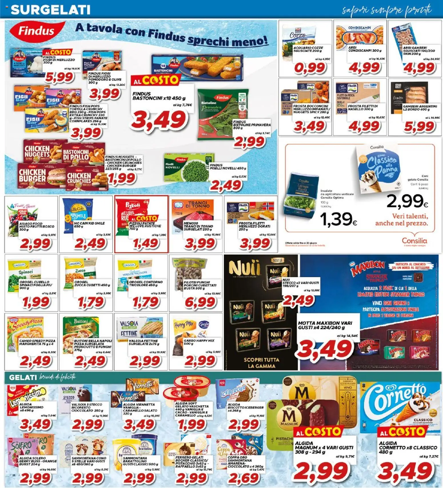 Volantino Ma Supermercati del 10.06.2026 | Pagina: 6 | Prodotti: Cornetto, Gelato, Verdure, Tonno