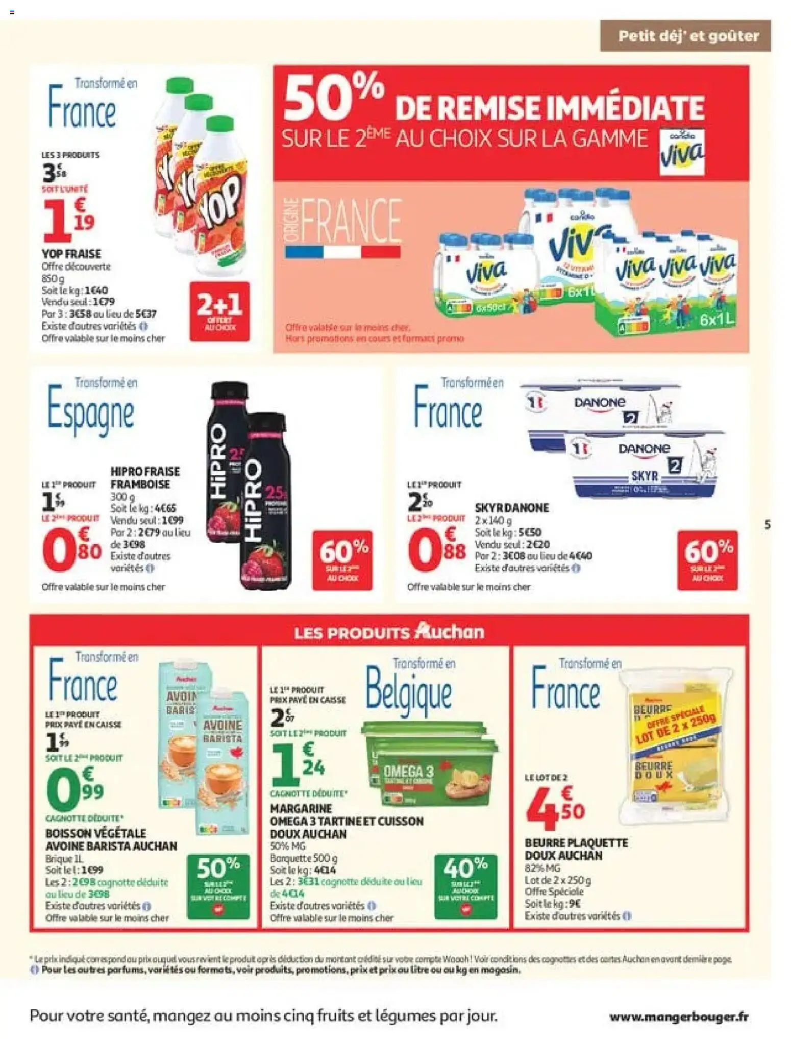 {H1} | Page: 5 | Produits: Fraise, Framboise, Beurre, Skyr