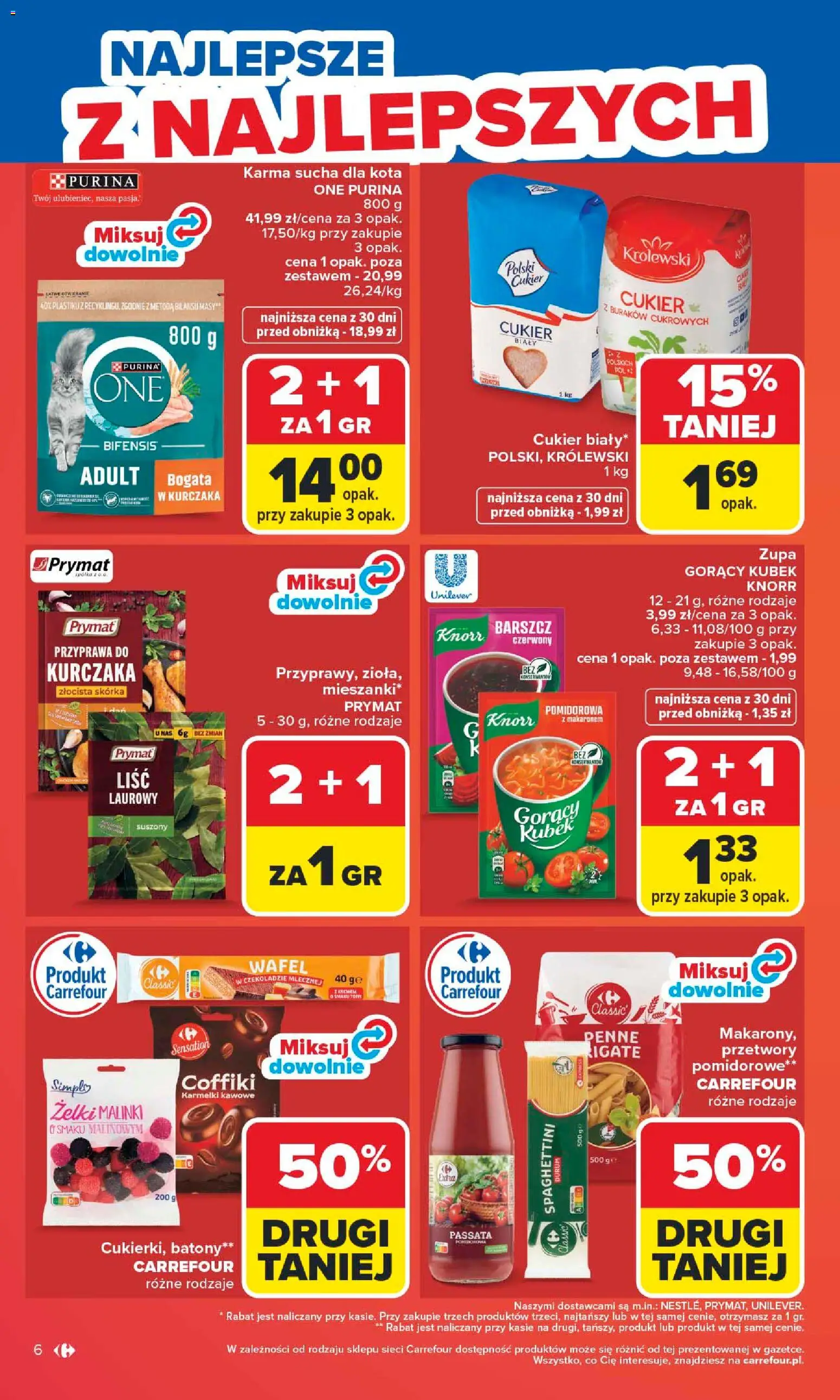 Carrefour gazetka od 04.05.2026 | Strona: 8 | Produkty: Penne, Cukier biały, Żelki, Cukier