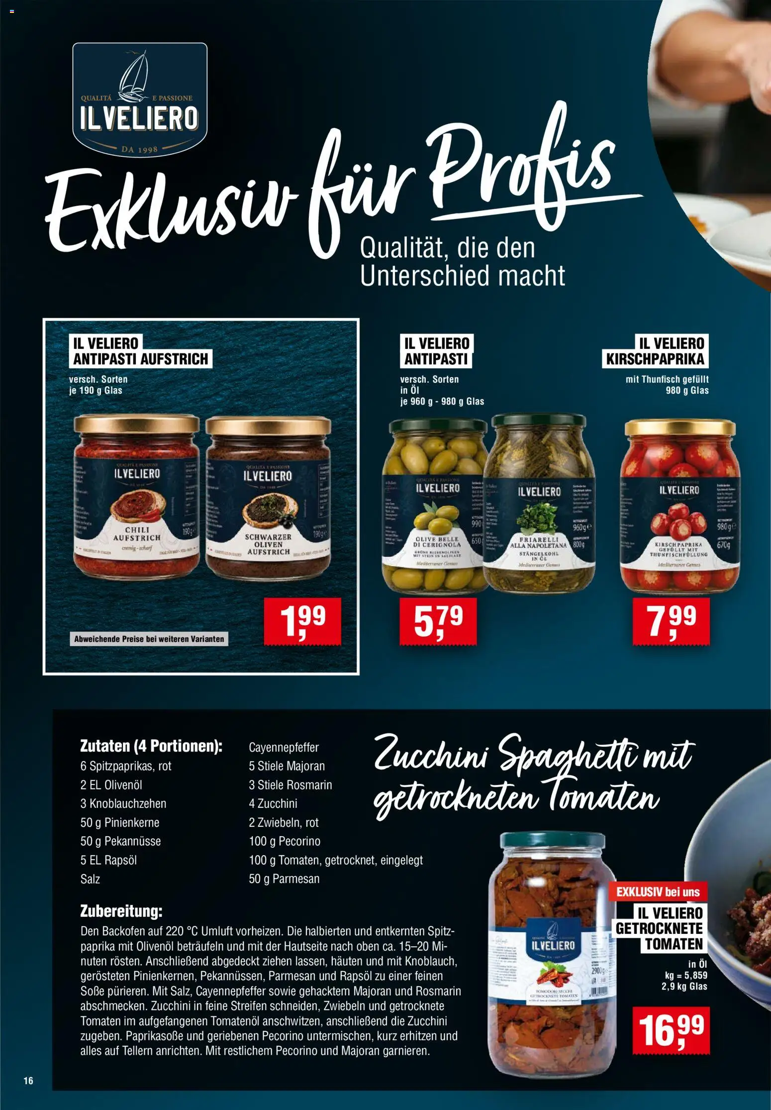 Handelshof Prospekt – gültig ab 01.10.2026 | Seite: 16 | Produkte: Thunfisch, Spaghetti, Salz, Backofen