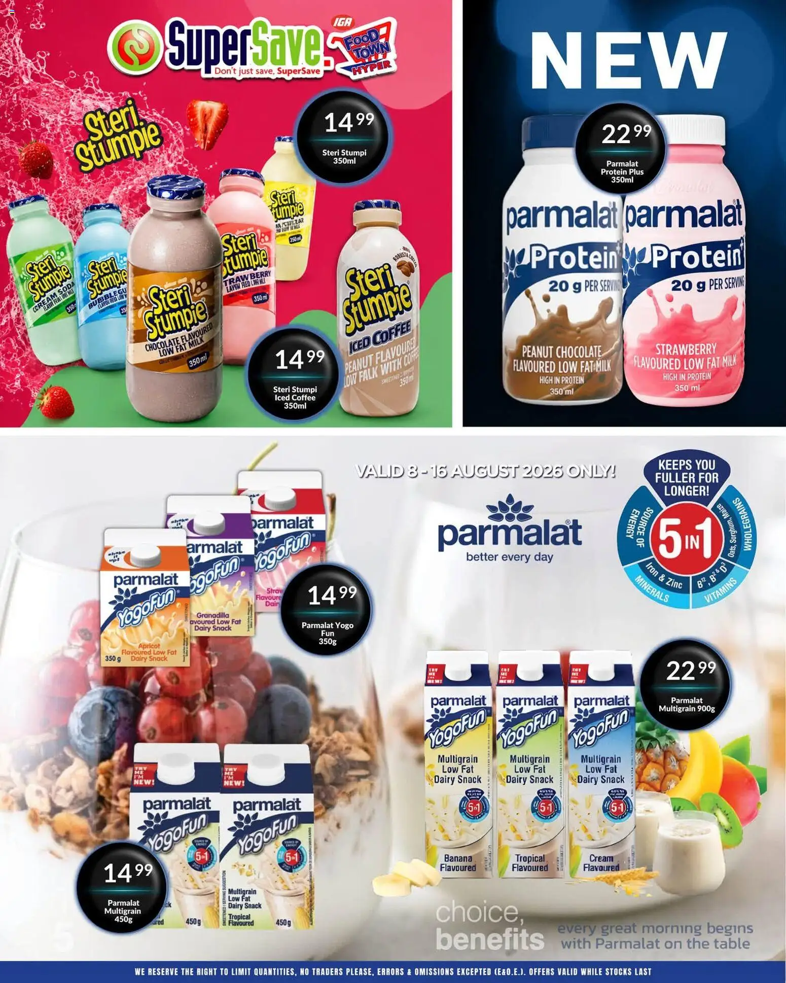 New Super Save catalogue – valid from 08/08/2026 | Page: 4 | Products: Iron, Table, Milk, Coffee