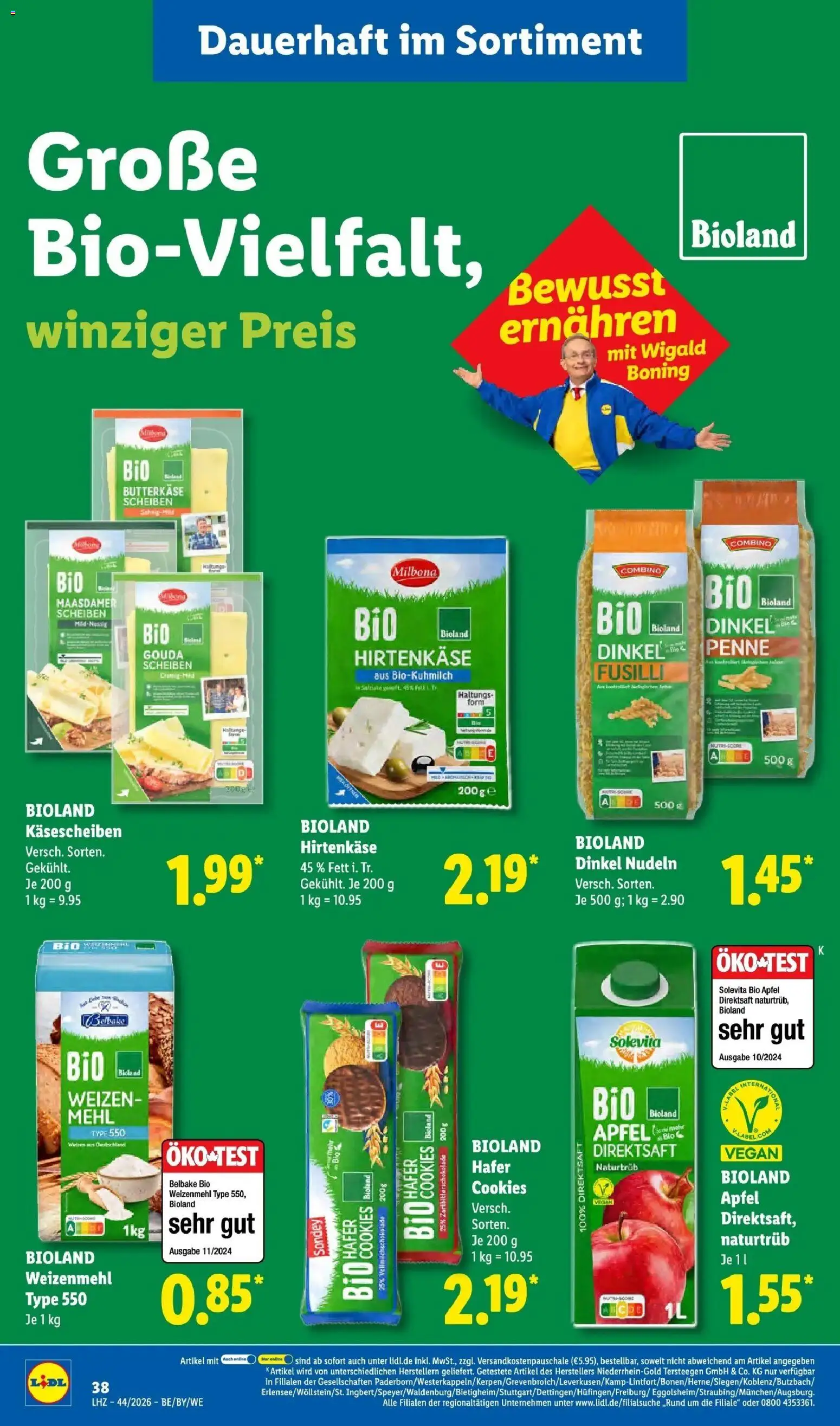 Lidl Prospekt München-laim (ab 26.10.2026) zum Blättern » Angebote | Seite: 58 | Produkte: Äpfel, Weizenmehl, Pasta, Nudeln
