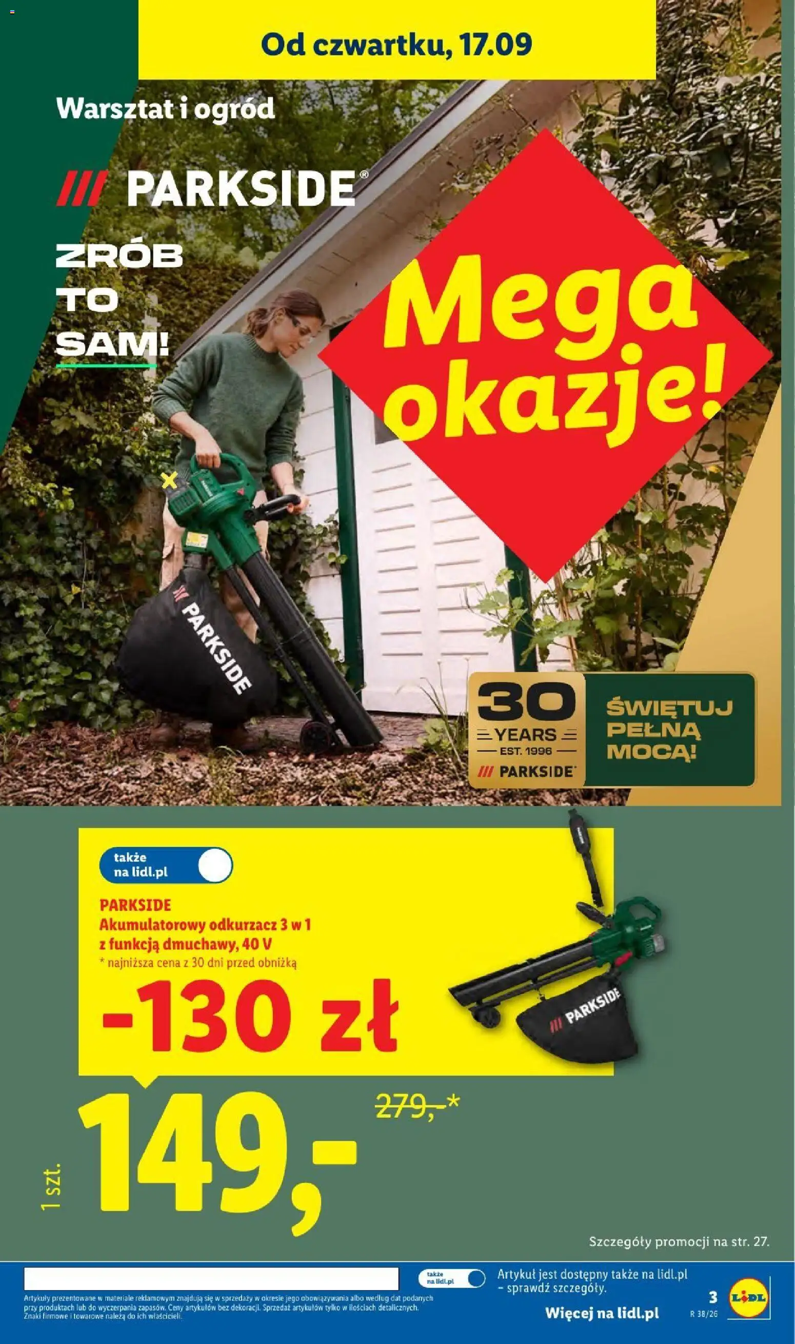 Lidl Katalog od 14.09.2026 | Strona: 3 | Produkty: Odkurzacz, Cleaner