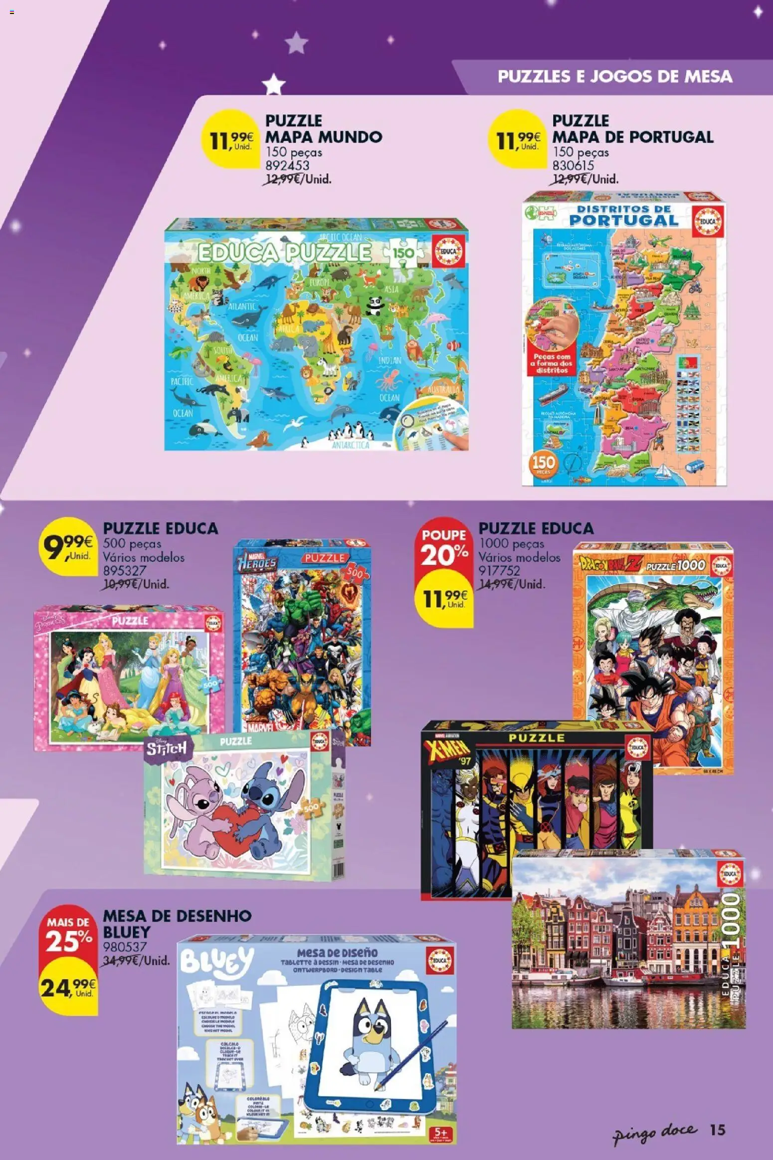 Pingo Doce Folheto Bazar Dia da Criança │ válido de 19.05.2026 | Página: 15 | Produtos: Jogos, Mesa