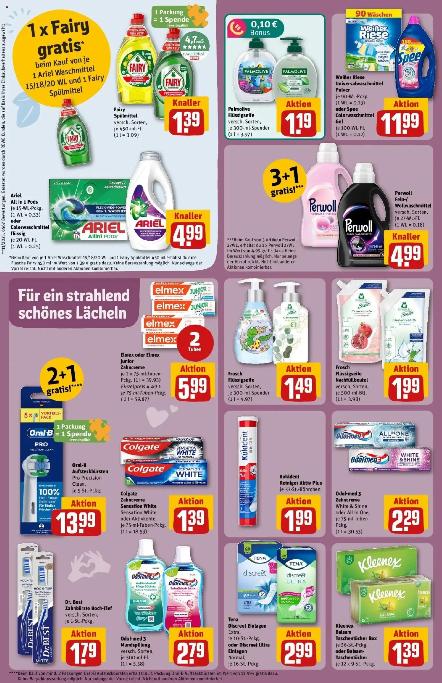 REWE Prospekt ab 21.09.2026 zum Blättern » Angebote | Seite: 32 | Produkte: Granatapfel, Taschentücher, Perwoll, Waschmittel