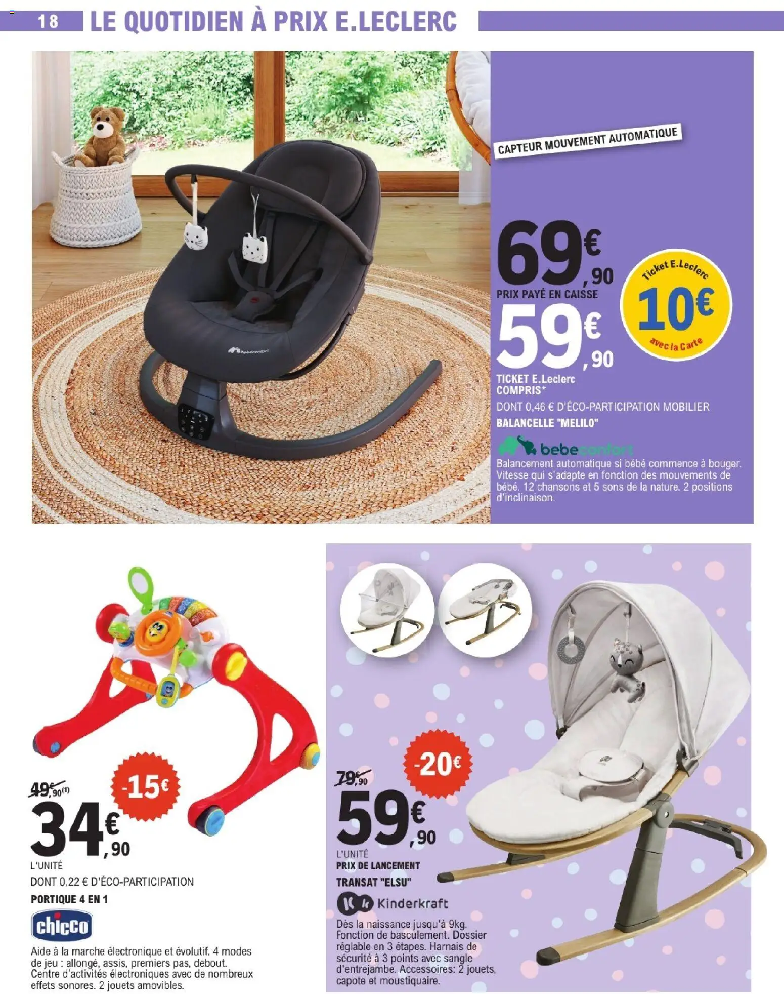 {H1} | Page: 18 | Produits: Transat, Jouets