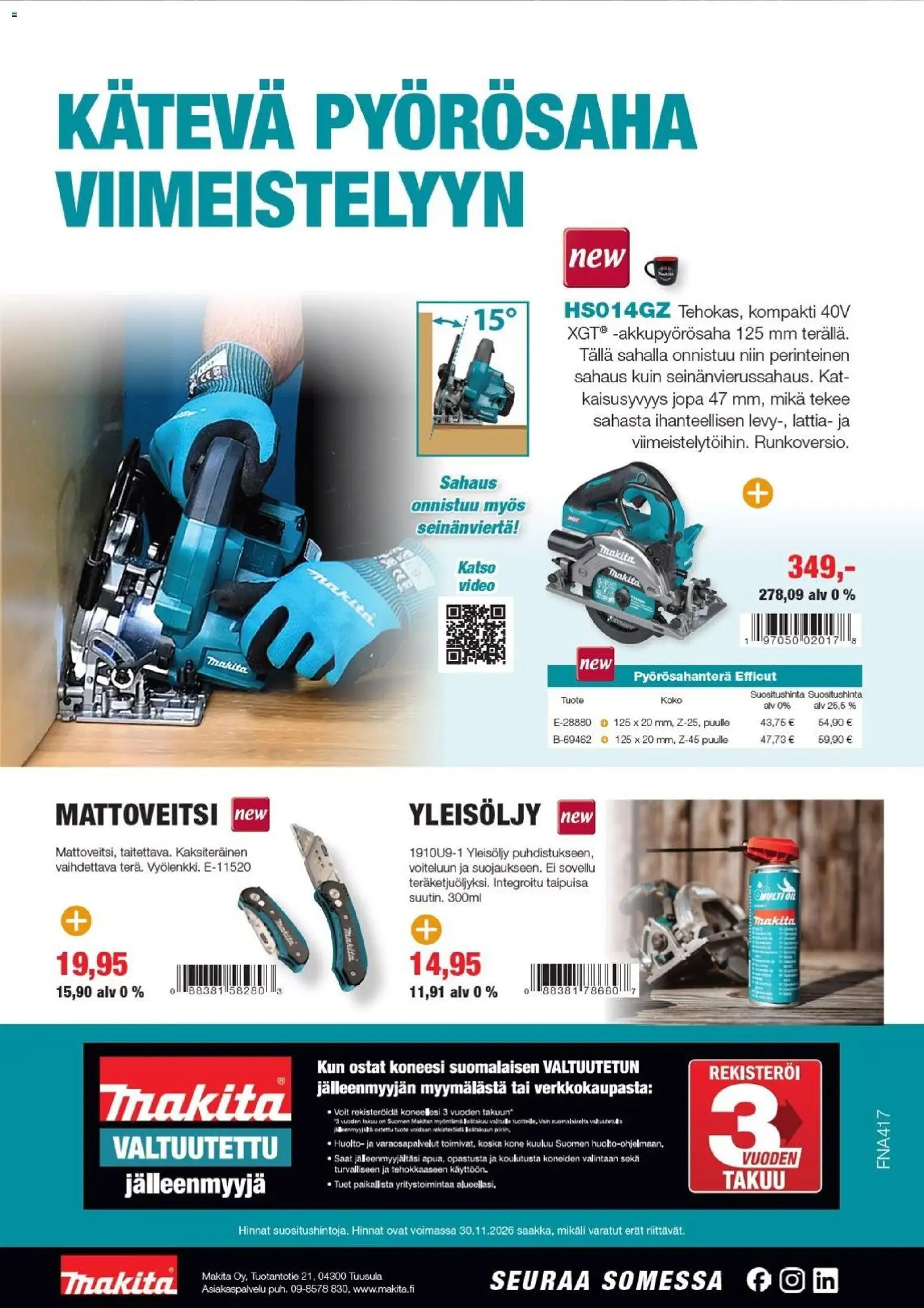 Makita tarjoukset – voimassa 02/10/2026 alkaen | Sivu: 12