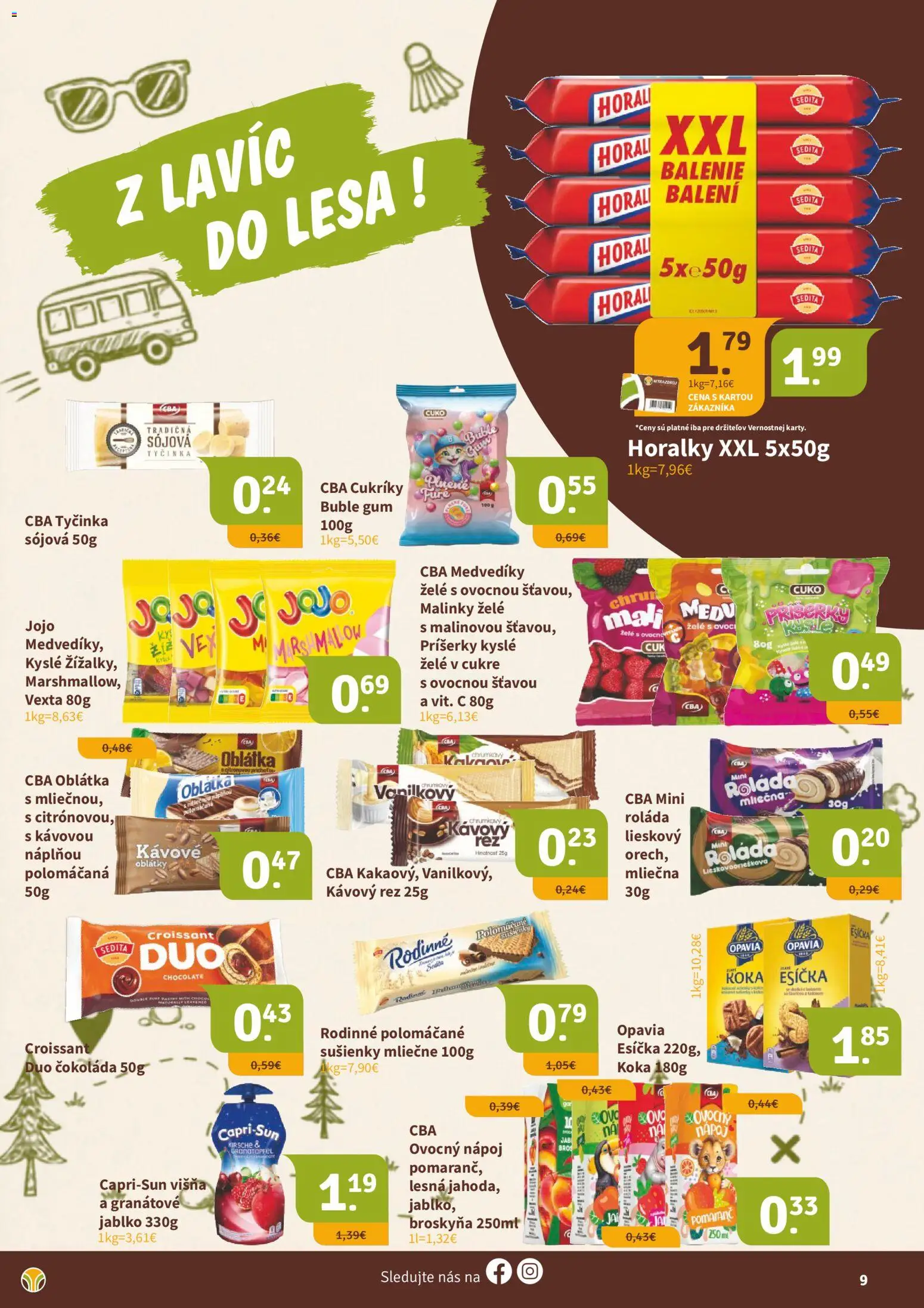 Nové Nitrazdroj akcie – leták je platný od 19.06.2026 | Strana: 9 | Produkty: Croissant, Čokoláda, Cukríky, Horálky