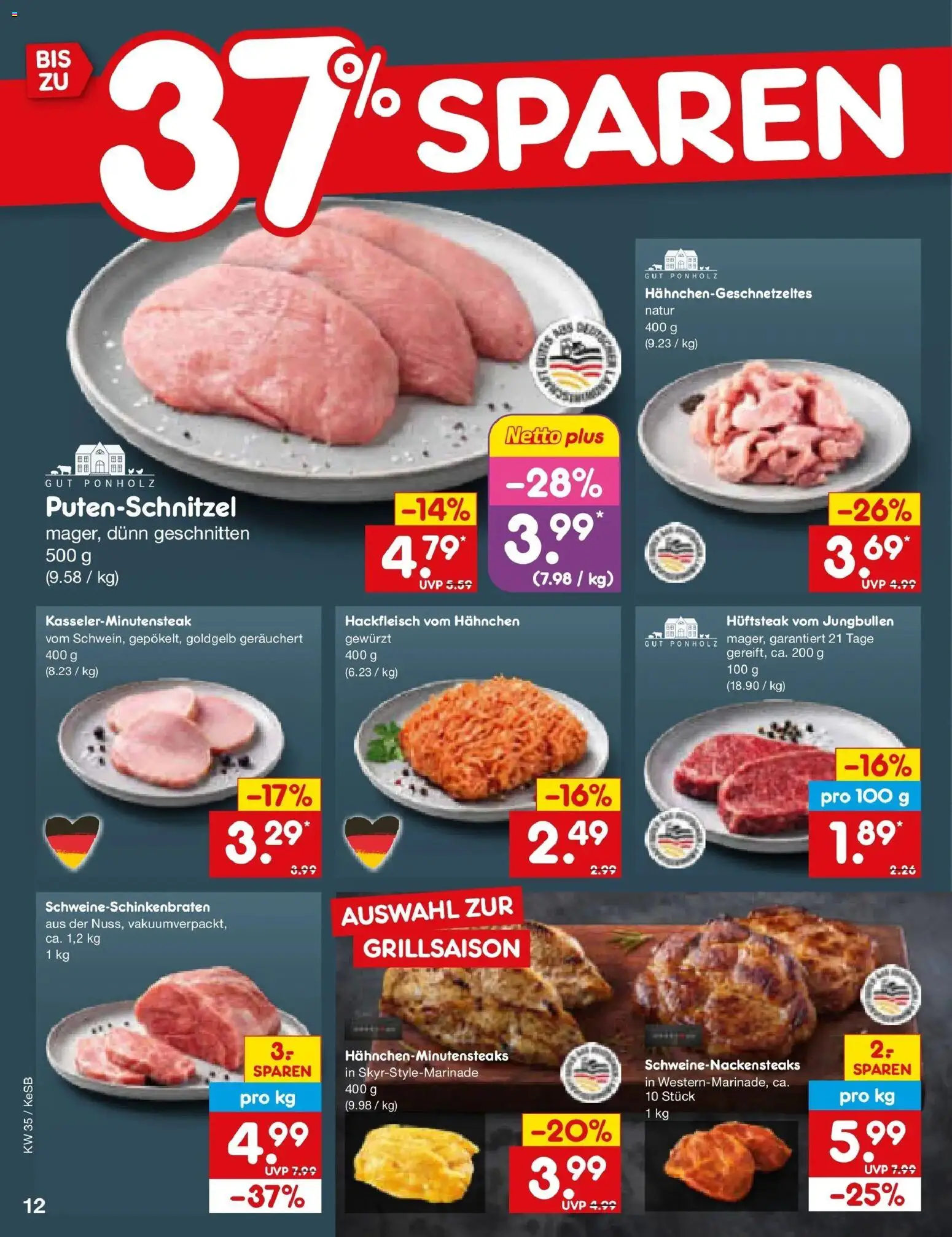 Netto Marken-Discount Prospekt Koblenz (ab 24.08.2026) » Angebote | Seite: 18 | Produkte: Hahnchen, Putenschnitzel, Hackfleisch