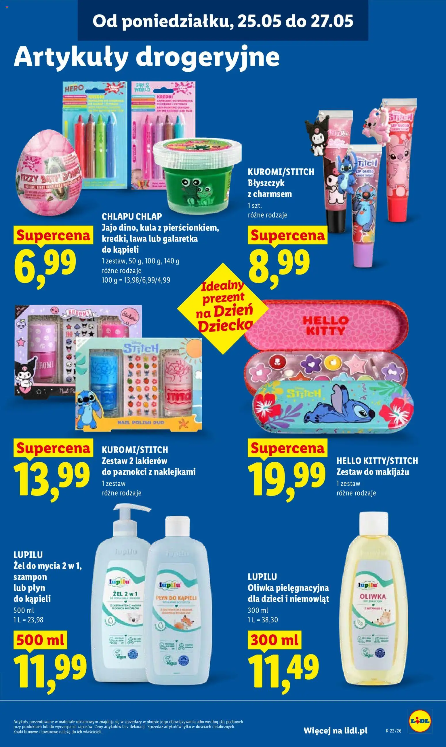 Lidl gazetka od 25.05.2026 | Strona: 65 | Produkty: Galaretka, Płyn do kąpieli dla dzieci, Błyszczyk, Szampon