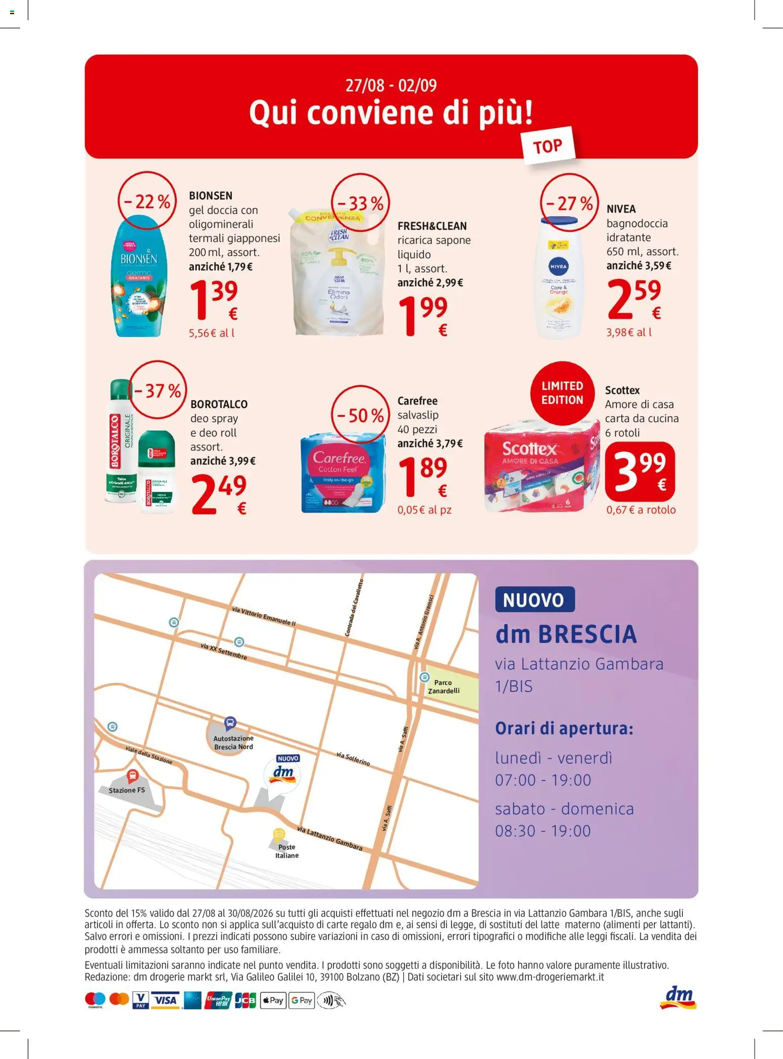 Volantino dm drogerie markt del 27/08/2026 | Pagina: 16 | Prodotti: Sapone, Latte, Gel doccia, Doccia