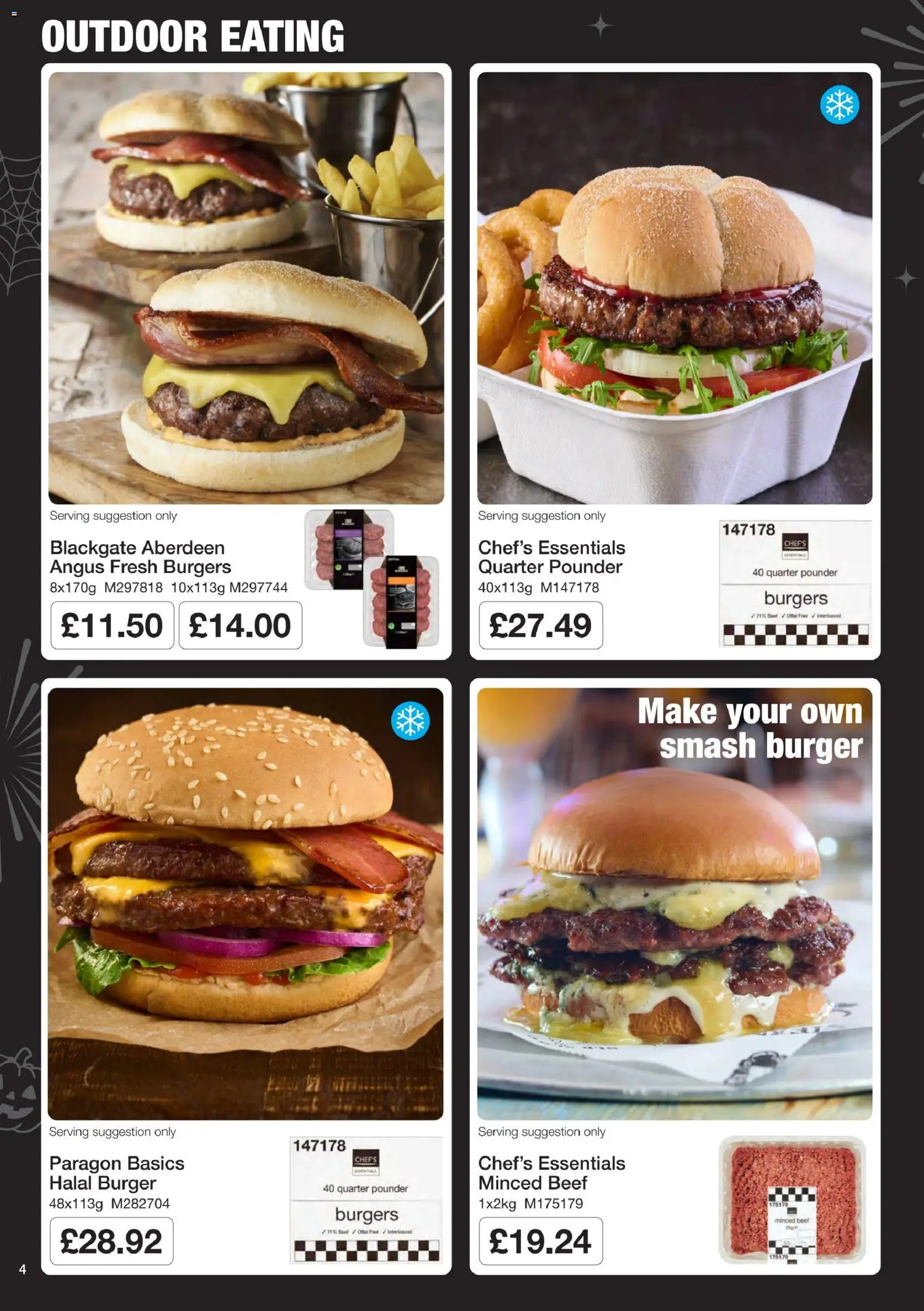 {H1} | Page: 4 | Products: Burger, Beef, Minced beef