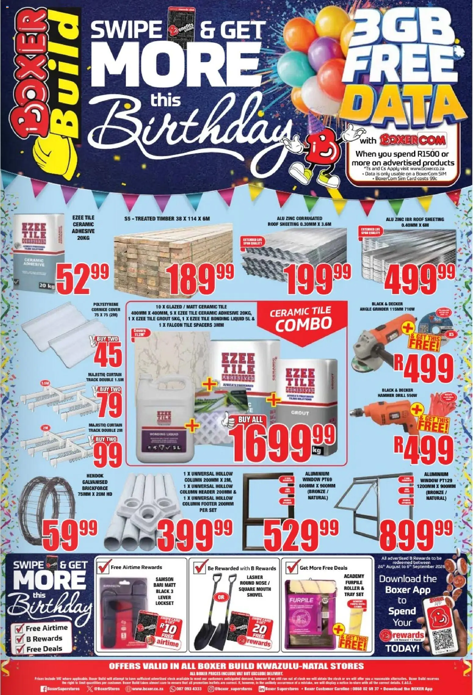 New Boxer catalogue – valid from 11/08/2026 | Page: 3 | Products: Tray, Grinder, Drill, Stock