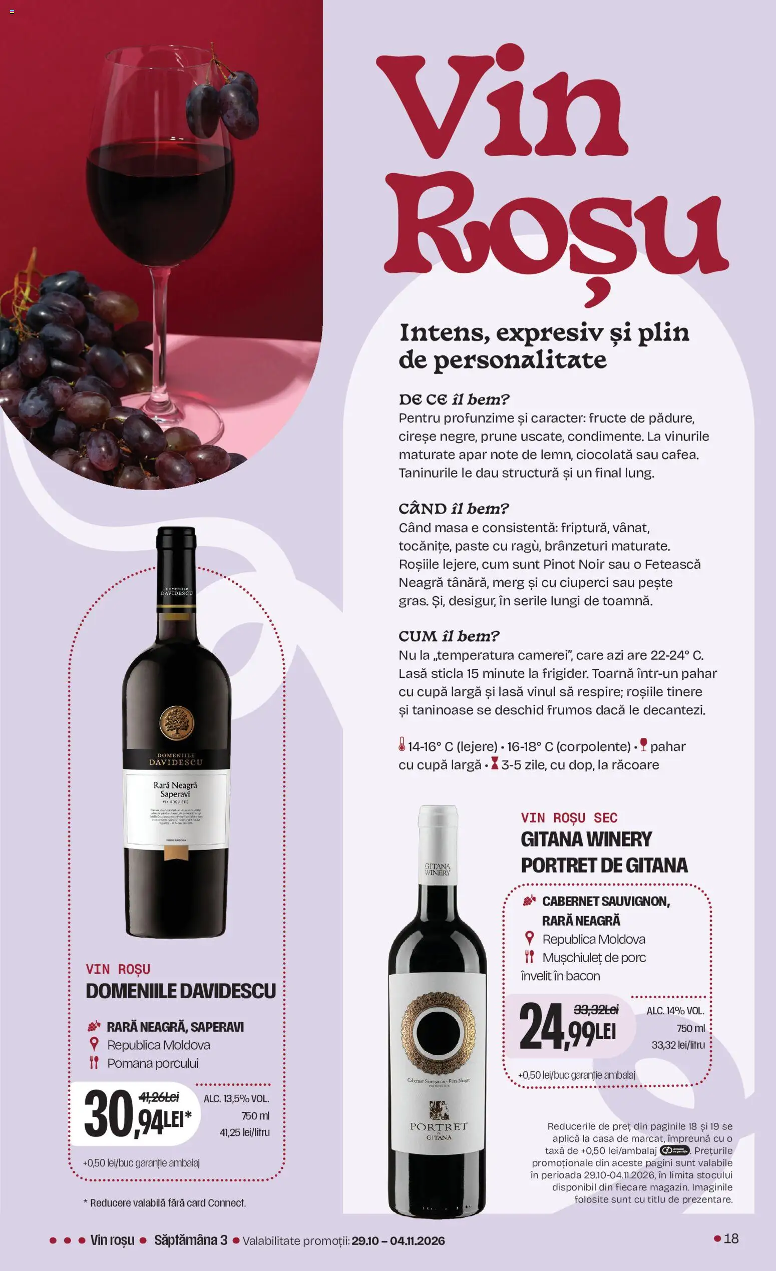 Noul catalog Mega Image – valabil de la 15.10.2026 | Pagină: 18 | Produse: Ciuperci, Bacon, Sauvignon, Fructe
