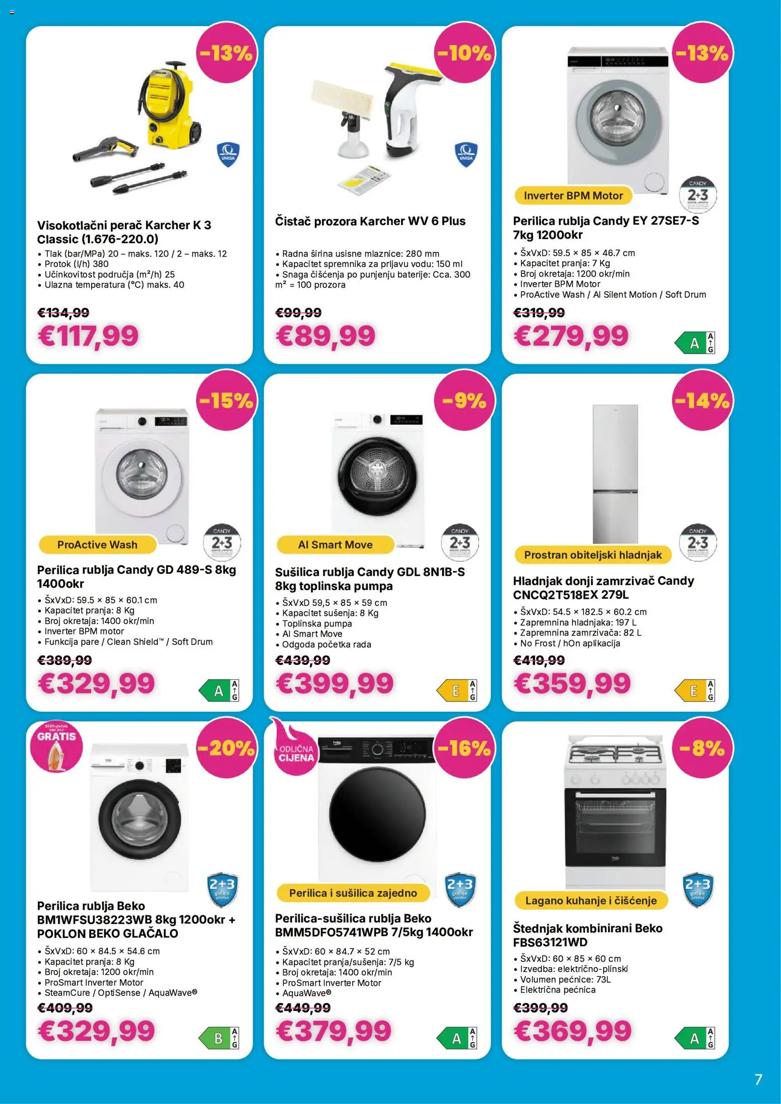 Vacom katalog | vrijedi od 12.08.2026 | Stranica: 7 | Proizvodi: Visokotlačni perač, Kärcher, Sušilica, Pećnica