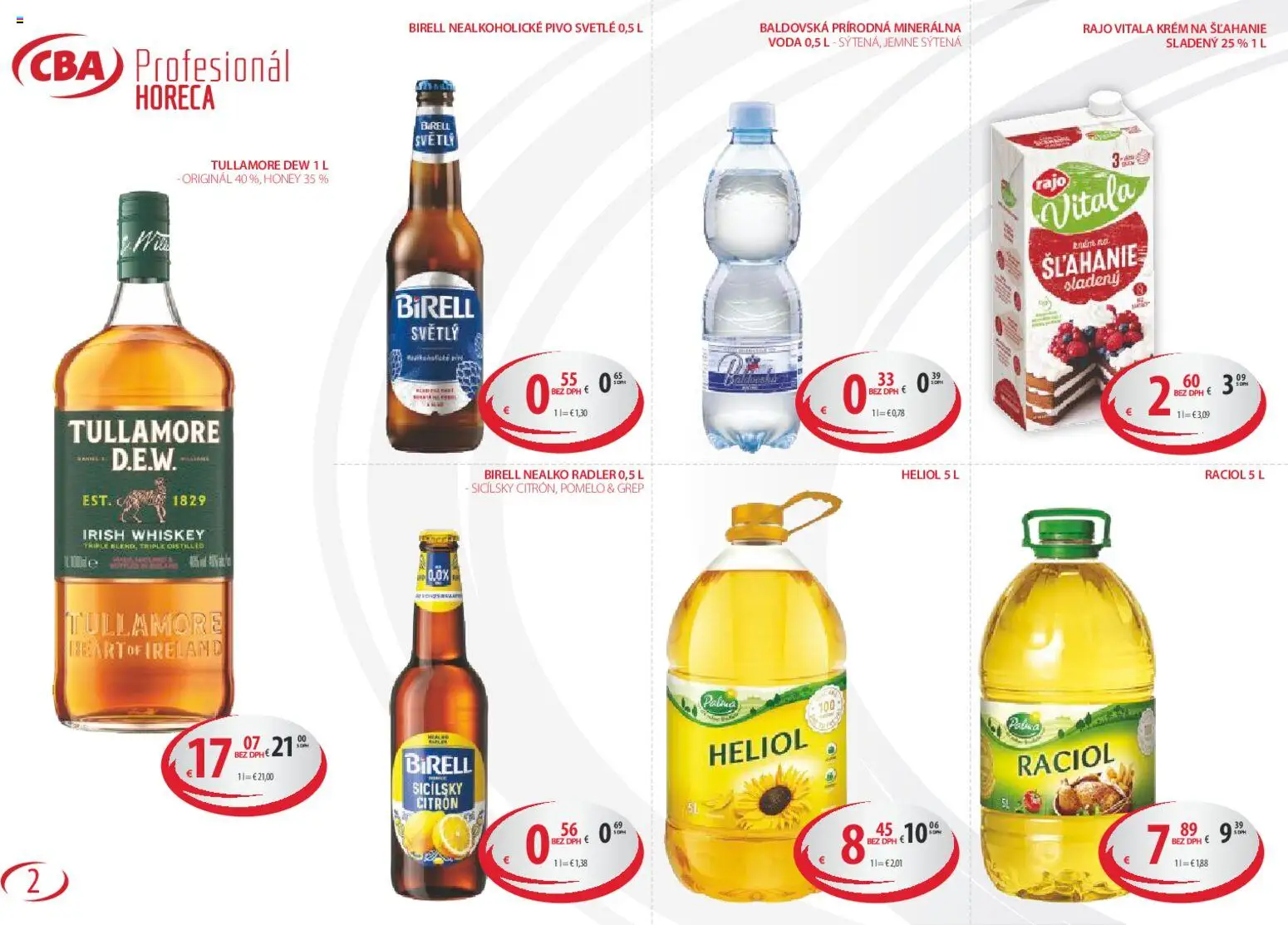Nové CBA Komfos akcie – leták je platný od 01.09.2026 | Strana: 2 | Produkty: Pivo, Radler, Krém, Nealkoholické pivo