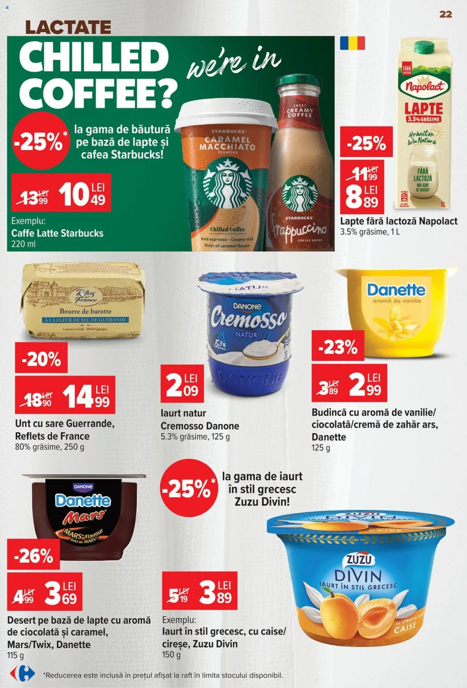 Noul catalog Carrefour – valabil de la 17.06.2026 | Pagină: 21 | Produse: Lapte, Unt, Iaurt, Ahtapot