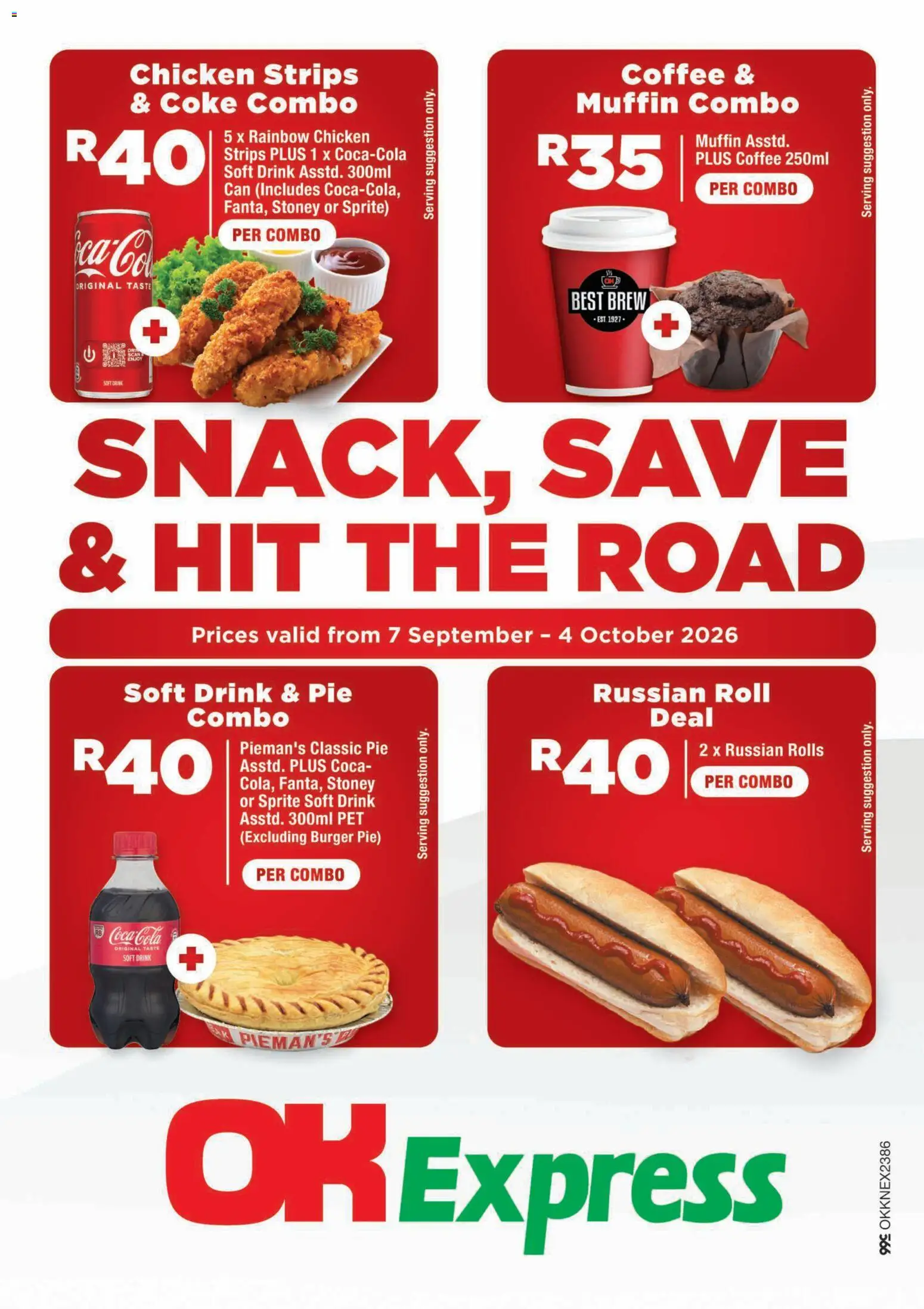 New OK Foods catalogue – valid from 07/09/2026 | Page: 1 | Products: Chicken strips, Coffee, Sprite, Stoney