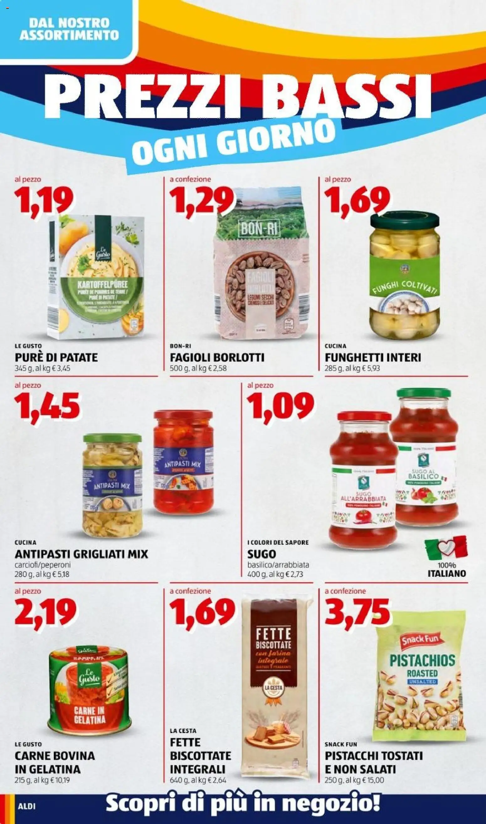 Volantino Aldi del 17/08/2026 | Pagina: 6 | Prodotti: Legumi, Patate, Basilico, Pistacchi