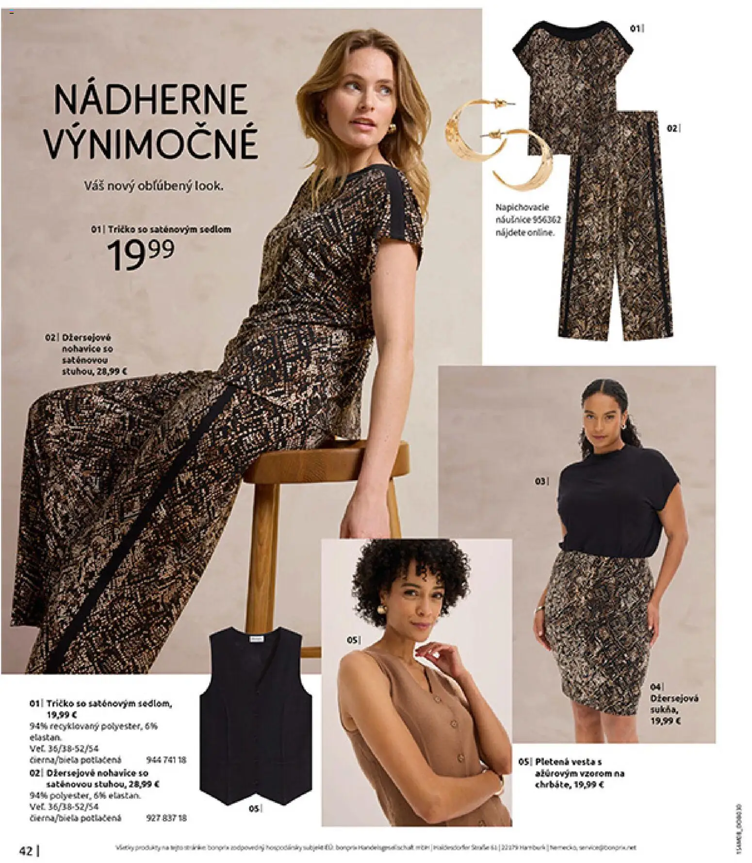 Nové Bonprix akcie – leták je platný od 10.08.2026 | Strana: 44 | Produkty: Tričko, Vesta, Nohavice