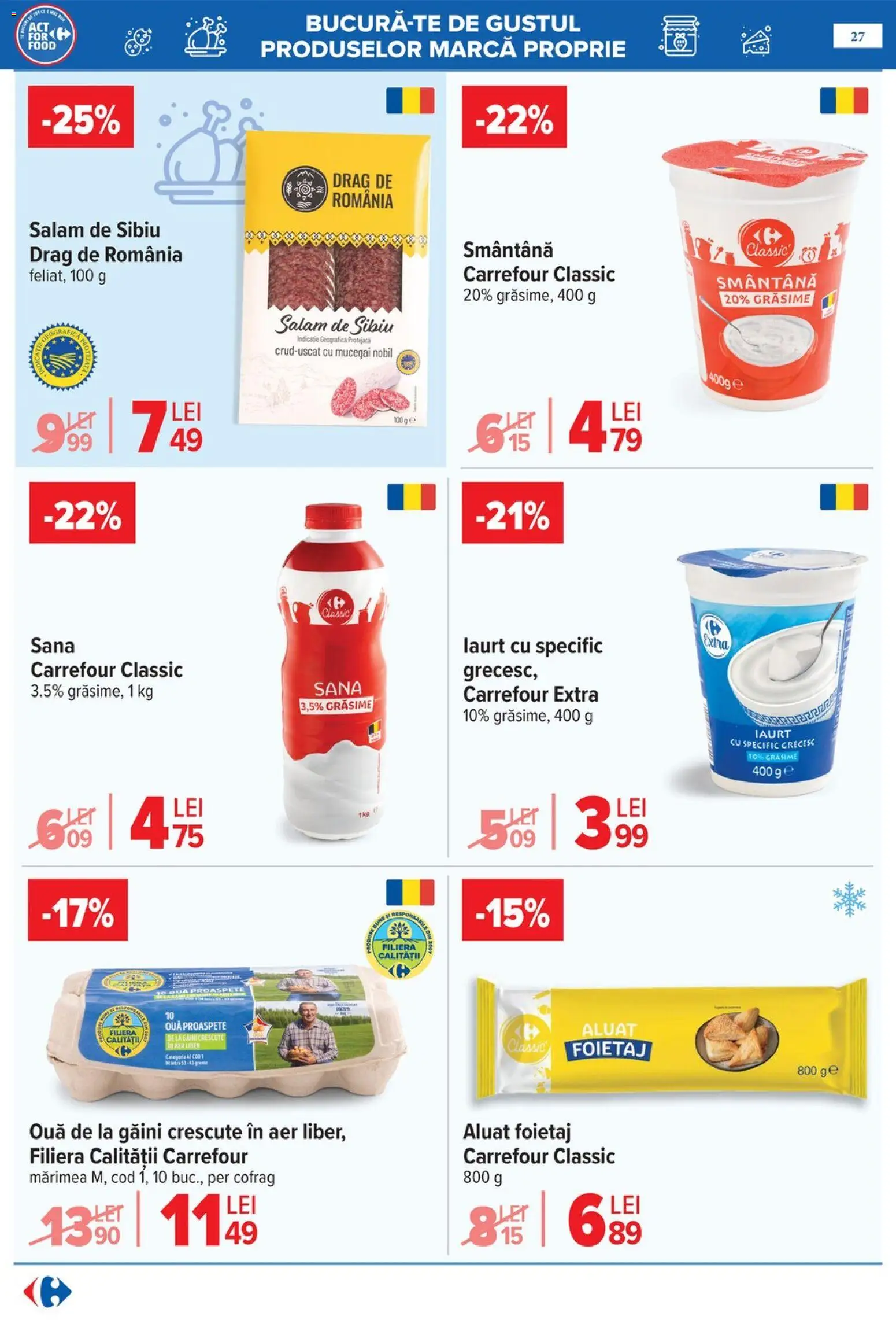 Noul catalog Carrefour – valabil de la 06.05.2026 | Pagină: 30 | Produse: Aluat, Ouă, Salam, Smântână