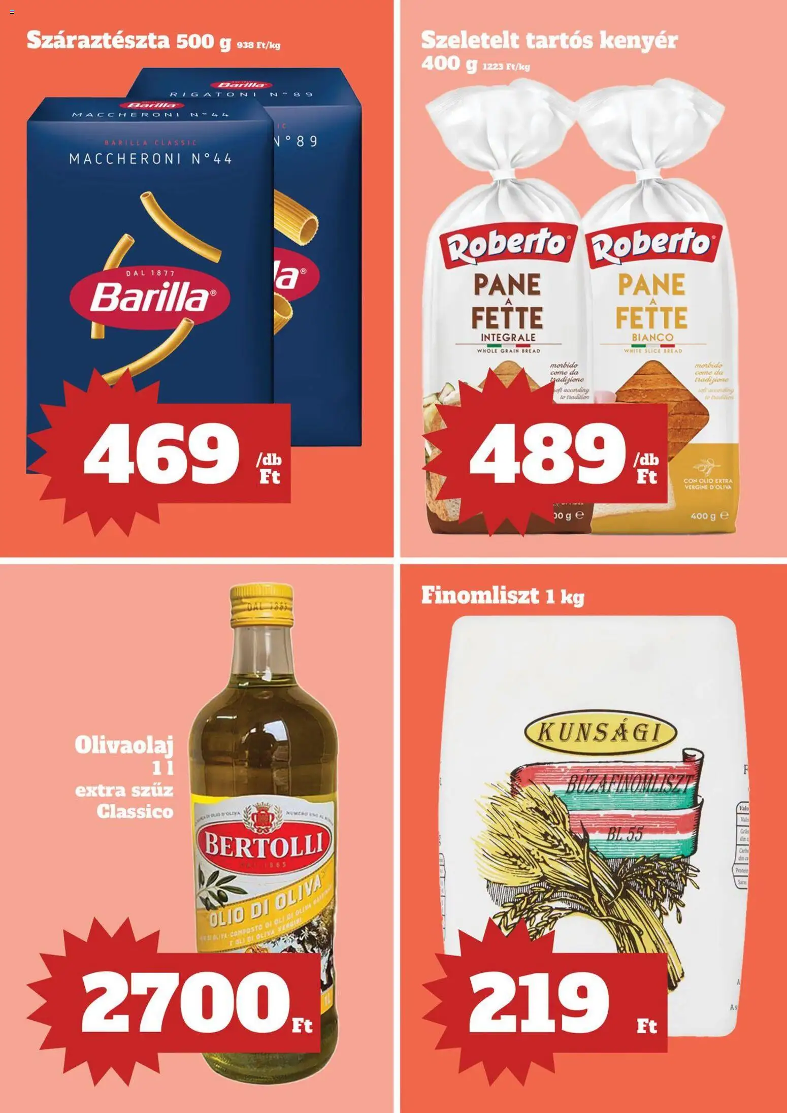 Vil-For akciós ujság - amely érvényes a következő dátumtól: 2026.10.08. | Oldal: 8 | Termékek: Barilla, Kenyér, Finomliszt, Száraztészta