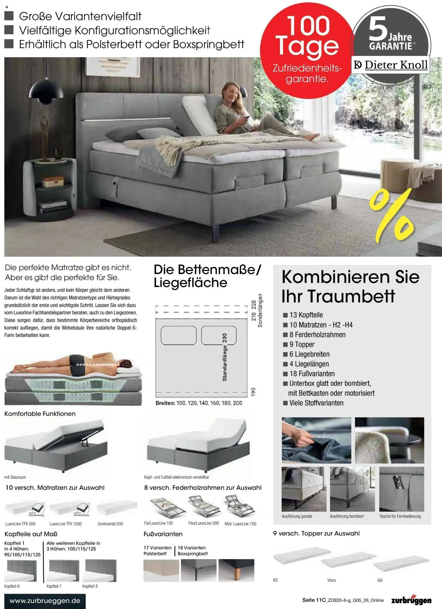 Zurbrüggen MaiDays Shopping – gültig ab 08.05.2026 | Seite: 17 | Produkte: Tasche, Boxspringbett, Polsterbett, Topper