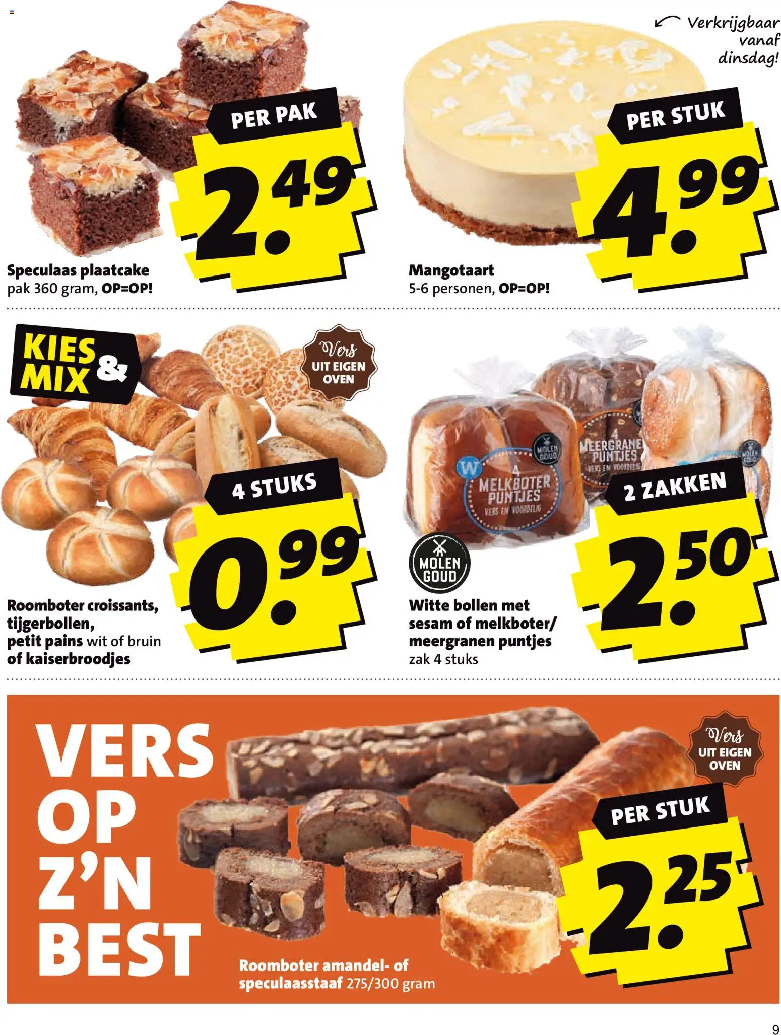 {H1} | Pagina: 9 | Producten: Roomboter, Zak, Oven, Sesam