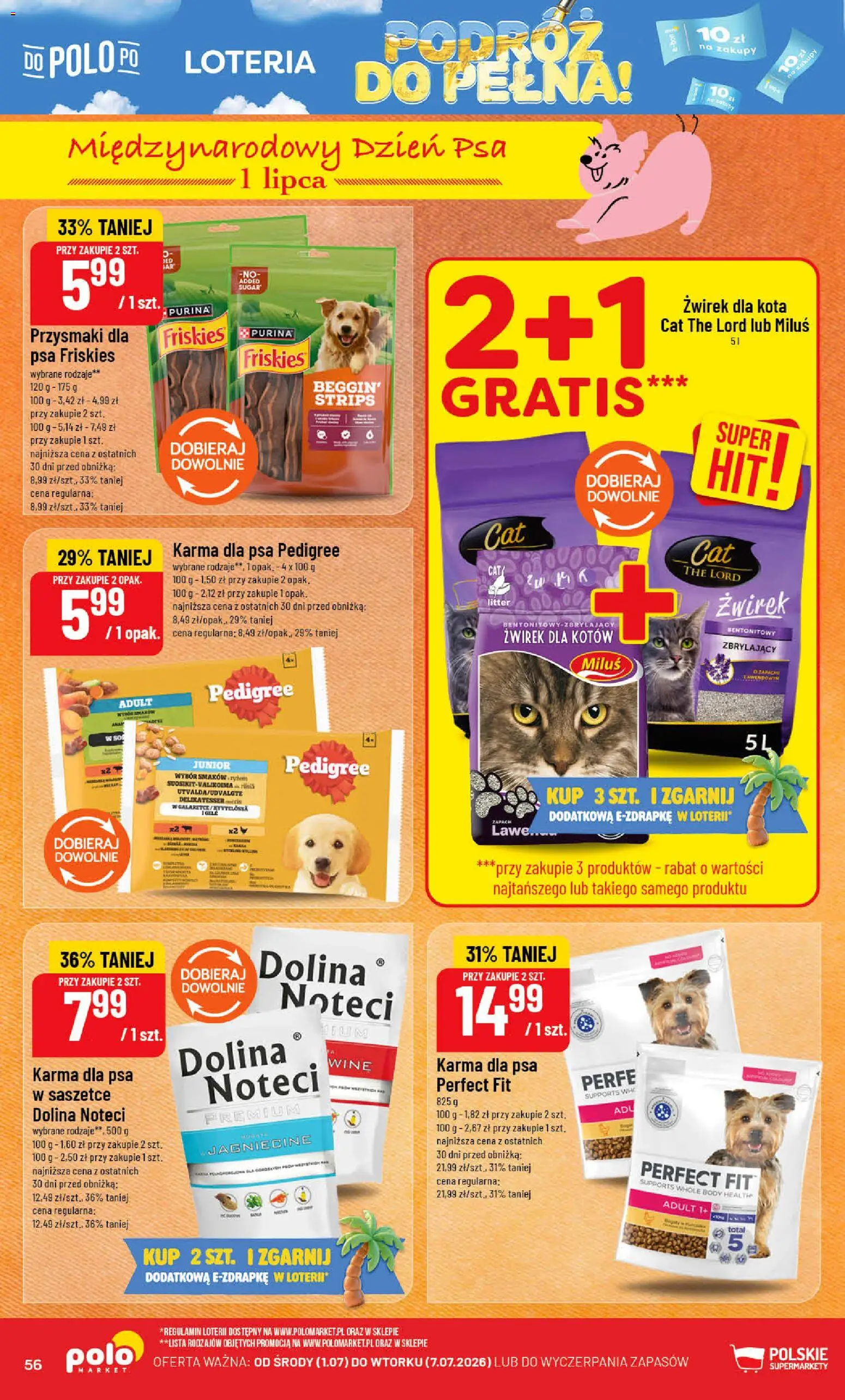 POLOmarket gazetka od 01.07.2026 | Strona: 56 | Produkty: Pedigree, Zapach, Karma dla psa pedigree, Body