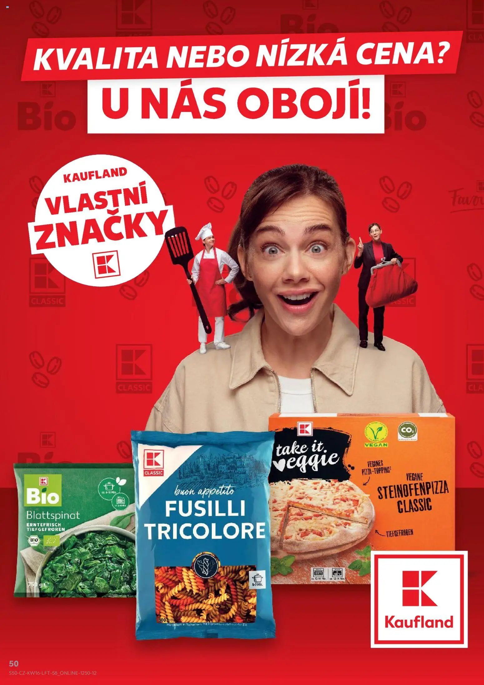 Kaufland leták - Praha 8 od 15.04.2026 | Strana: 50 | Produkty: Veggie, Vegan, Pizza