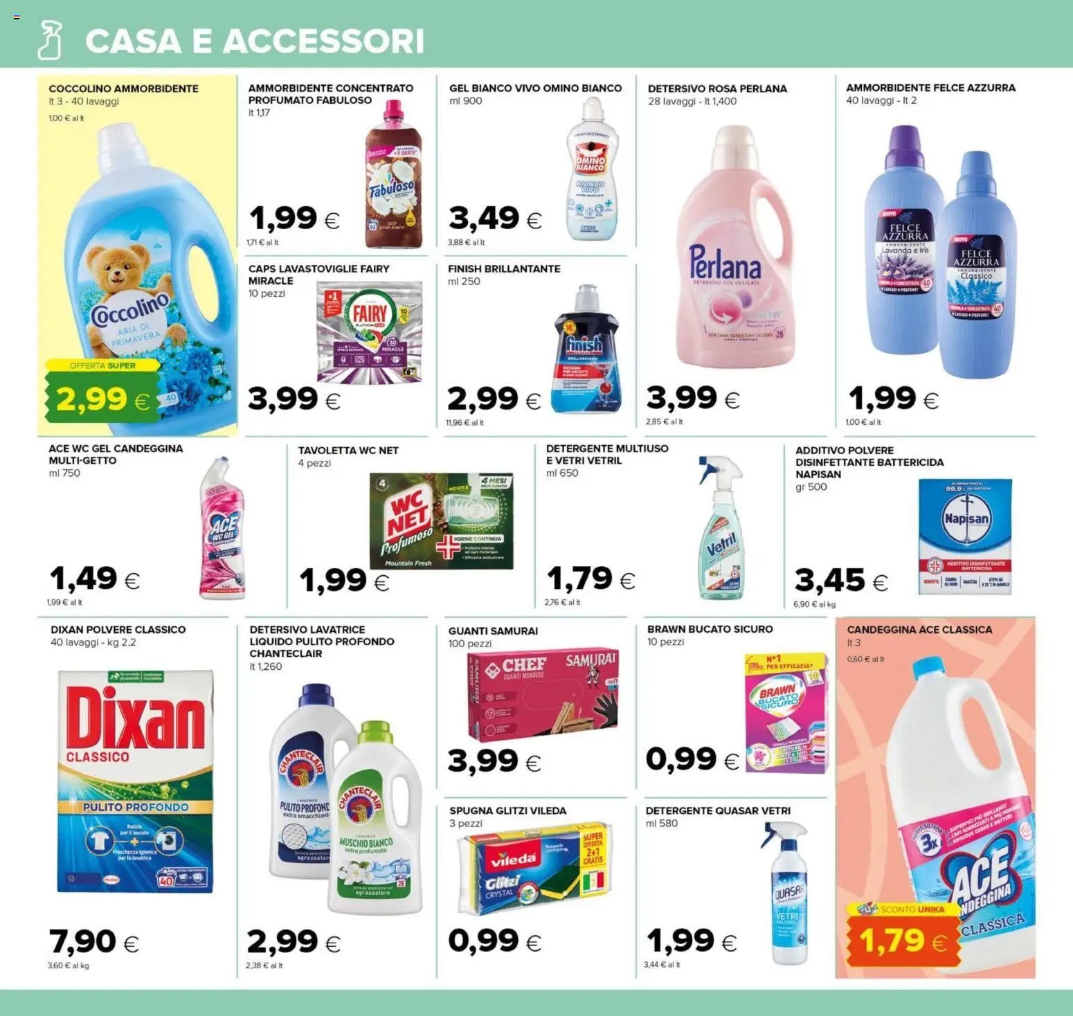 Volantino Tigre del 14/09/2026 | Pagina: 18 | Prodotti: Ammorbidente, Sgrassatore, Tavoletta, Guanti monouso